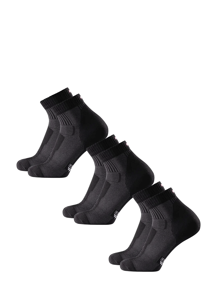 Danish Endurance - Light Hiking Low-Cut Socks 3-pack - black - 3