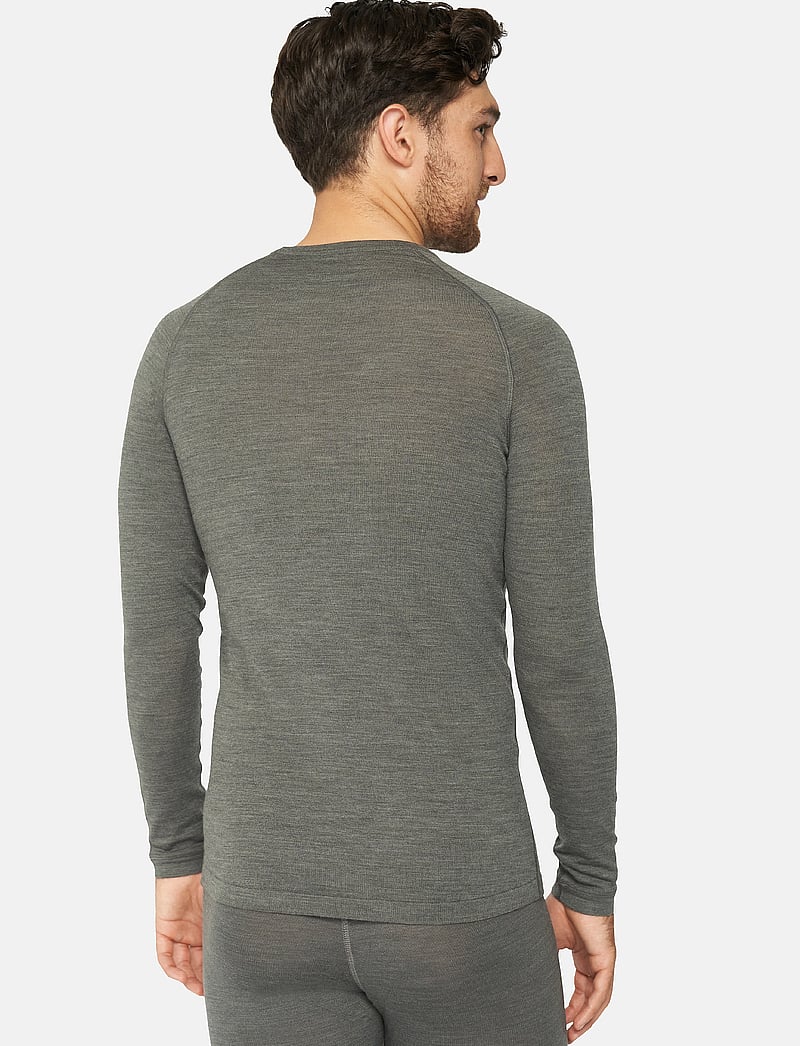 Danish Endurance - Men's Merino Long Sleeved Shirt - underställströjor - dark grey - 3