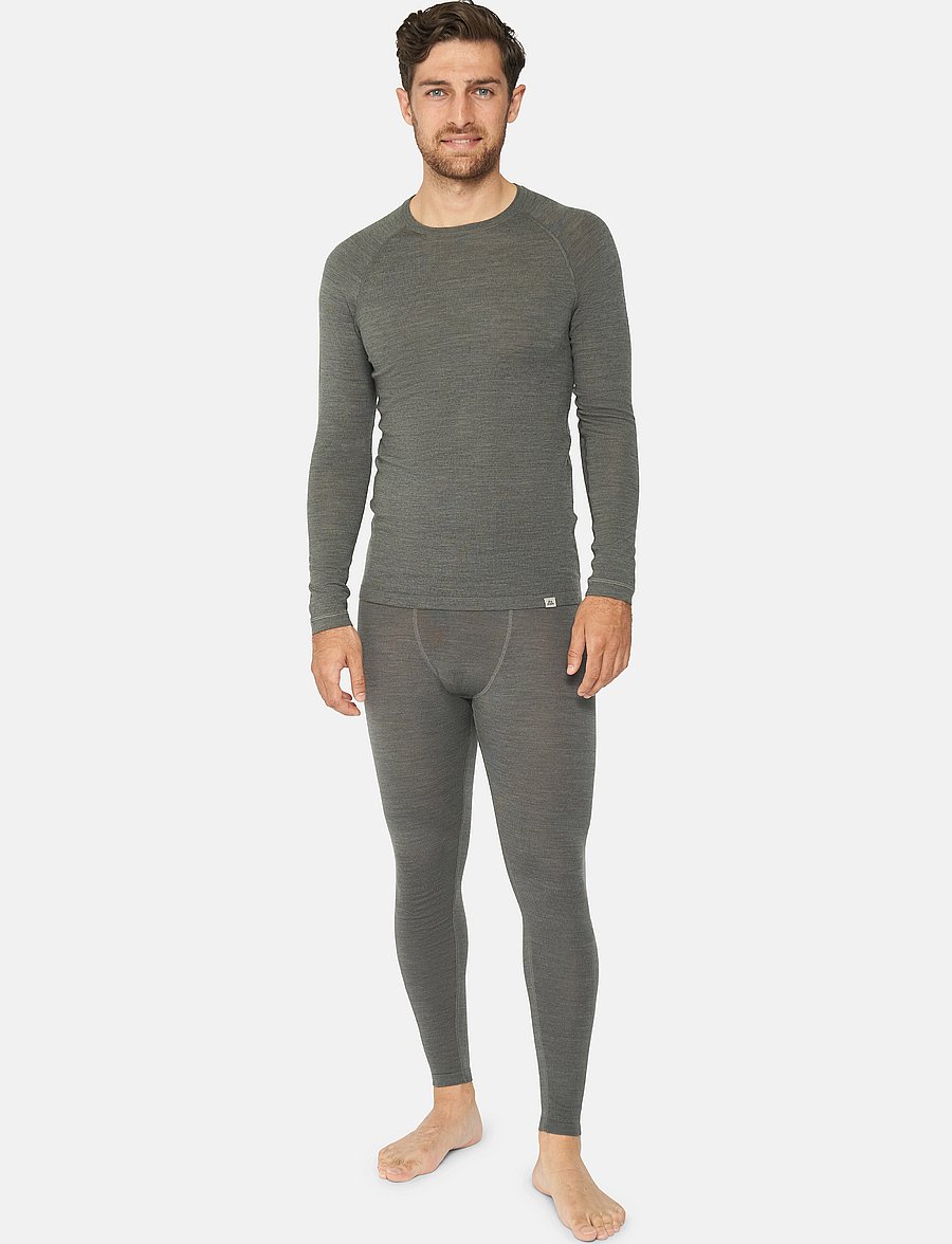 Danish Endurance - Core Merino Baselayer Tights (Men) 1-pack - dark grey - 5