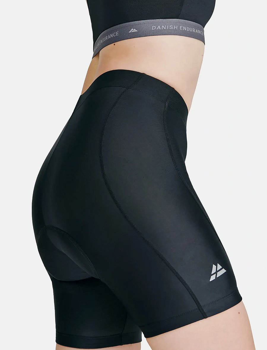 Danish Endurance - Cycling Shorts (Women) 1-pack - 1/2 længde - black/black - 3