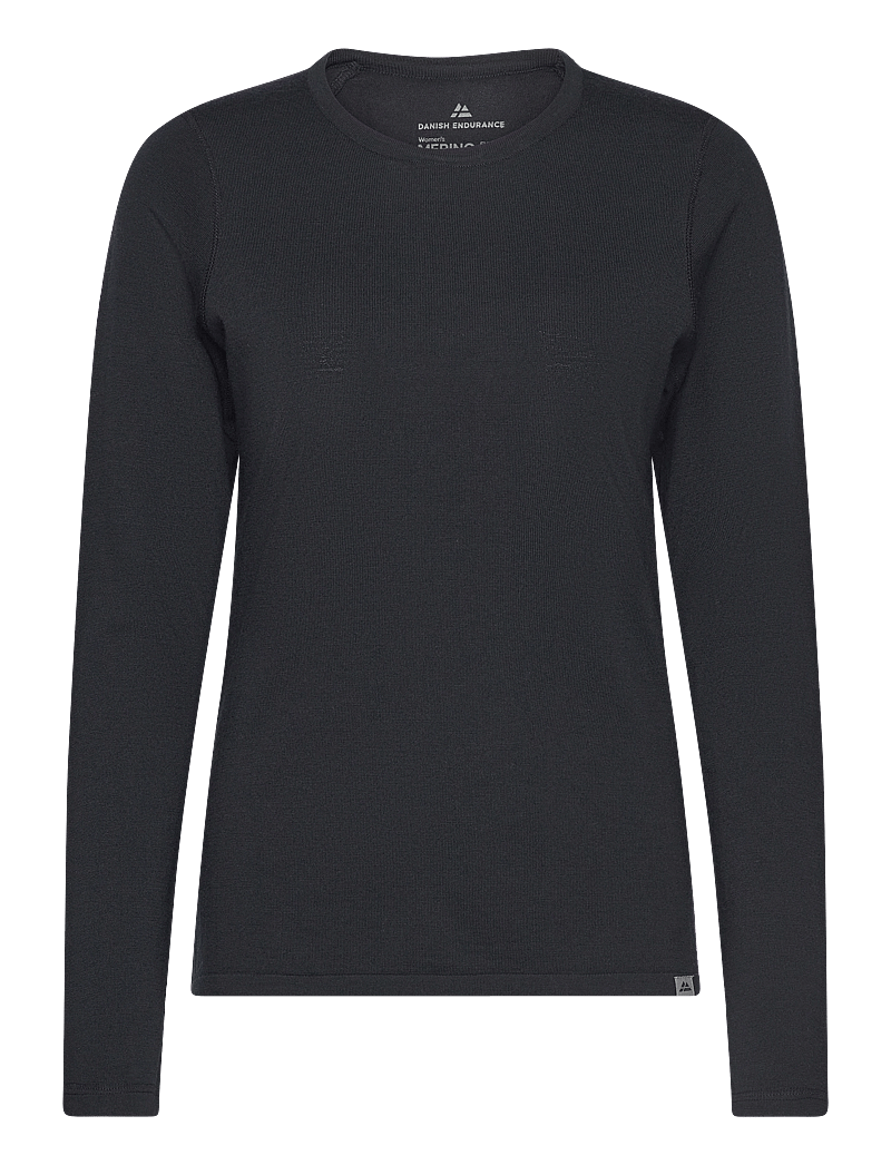 Danish Endurance - Women's Merino Long Sleeved Shirt - funktionsunterwäsche - oberteile - black - 1