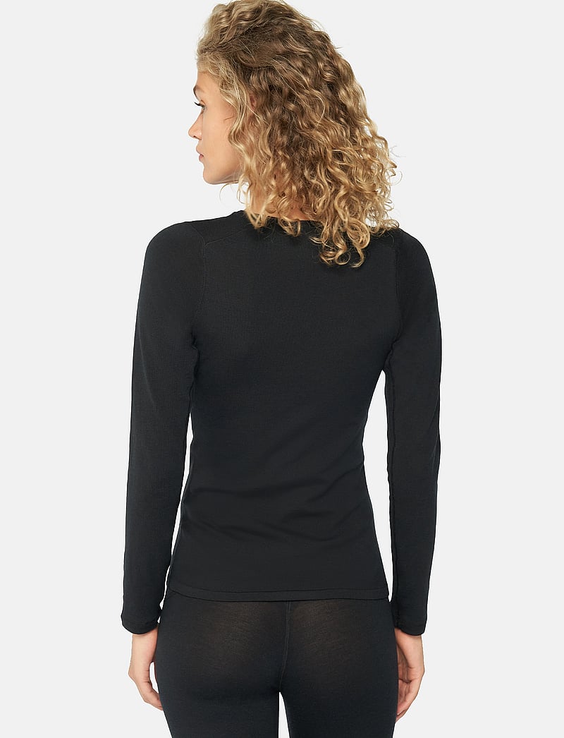 Danish Endurance - Women's Merino Long Sleeved Shirt - funktionsunterwäsche - oberteile - black - 3
