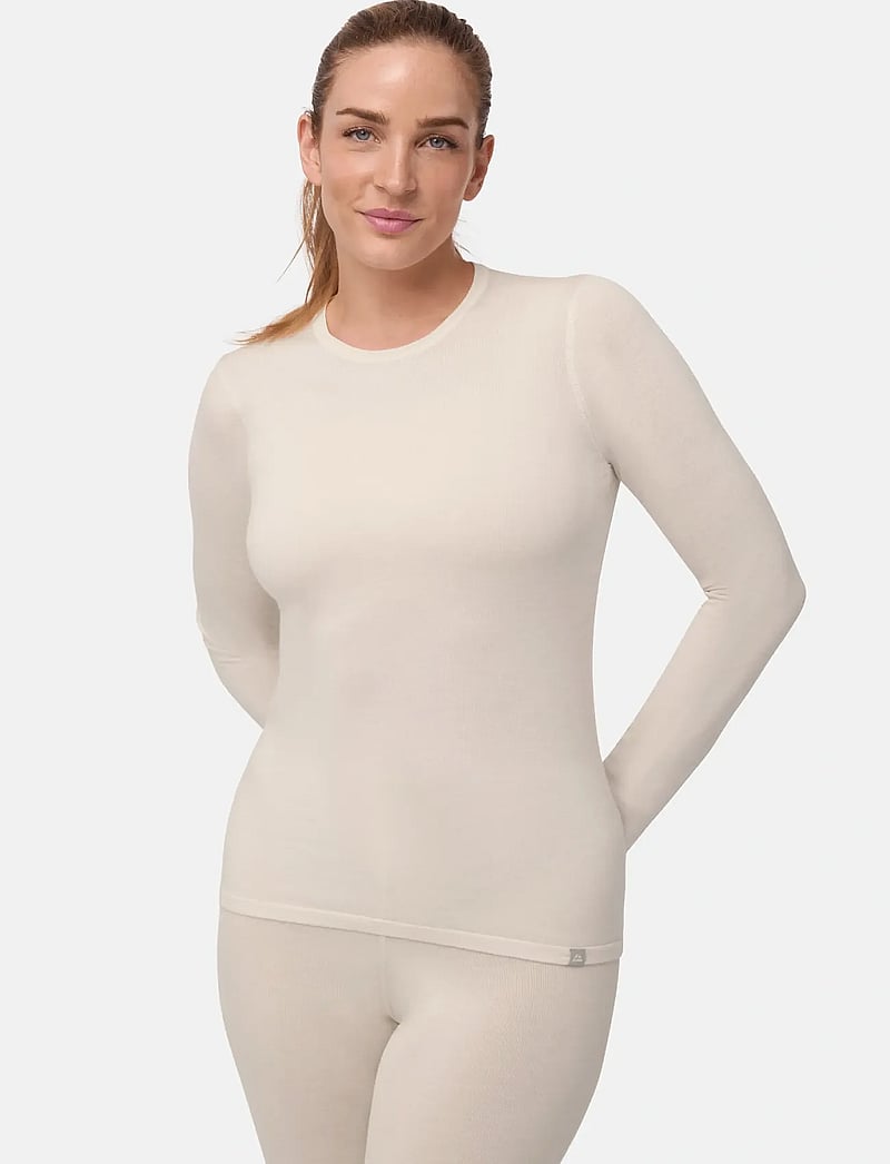 Danish Endurance - Women's Merino Long Sleeved Shirt - underställströjor - white - 0