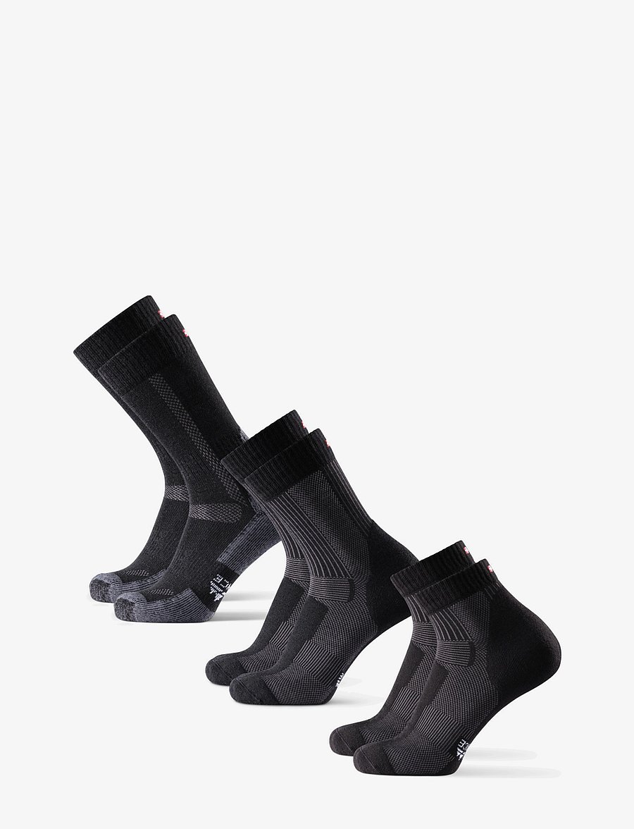 Danish Endurance - Classic Hiking Combo Socks 3-pack - träningsstrumpor - black (hiking classic black, light black, low-cut black) - 2