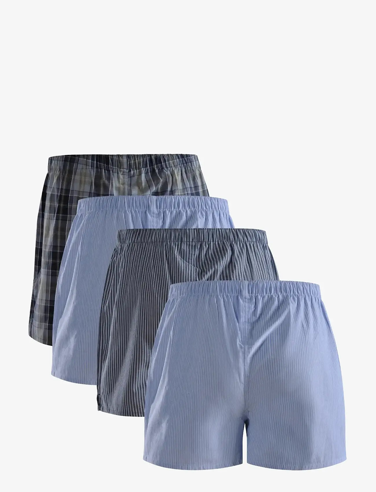 Danish Endurance - Organic Woven Boxers (Men) 4-pack - boxer briefs - assorted blue/stripes mix - 2