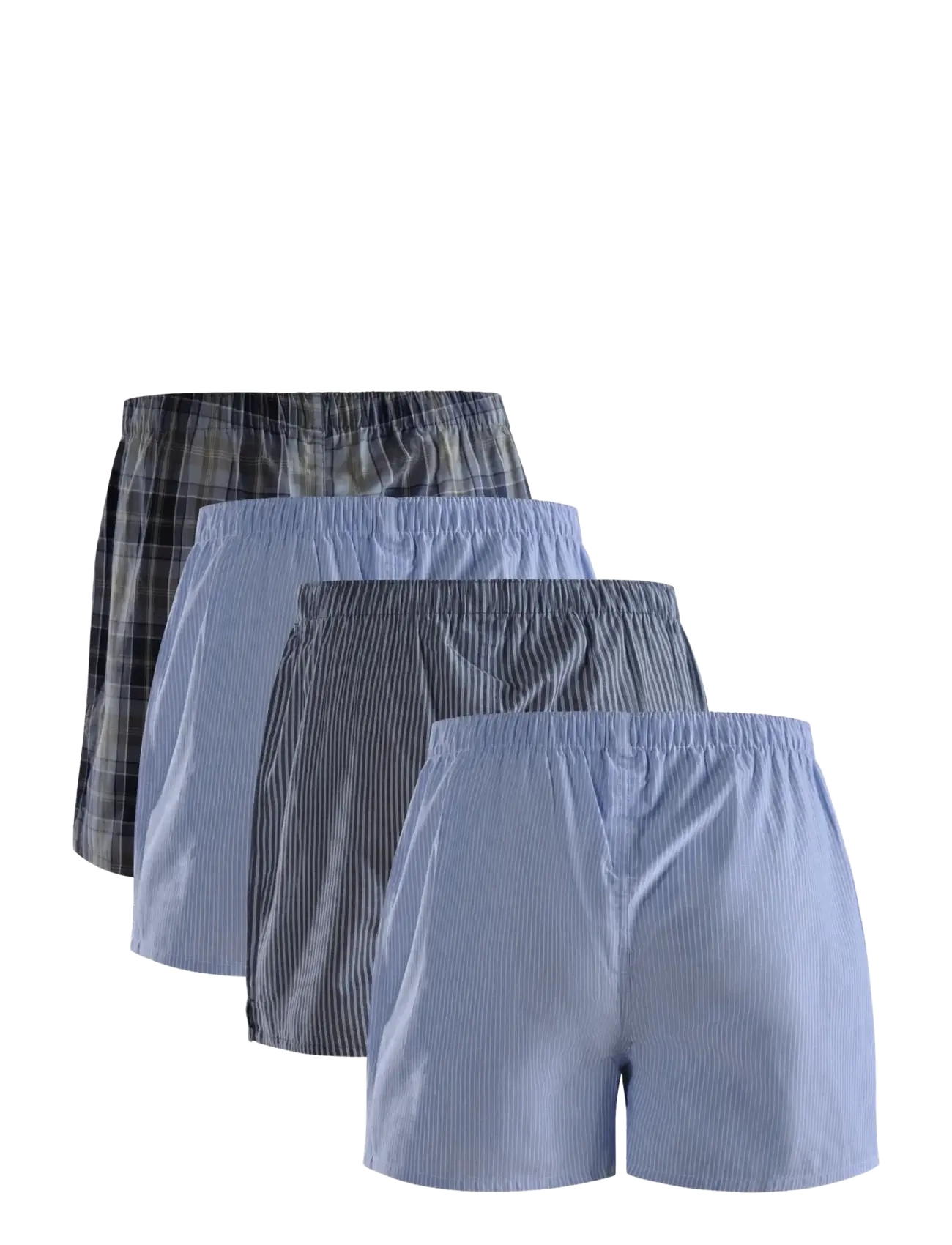 Danish Endurance - Organic Woven Boxers (Men) 4-pack - boxershorts - assorted blue/stripes mix - 2