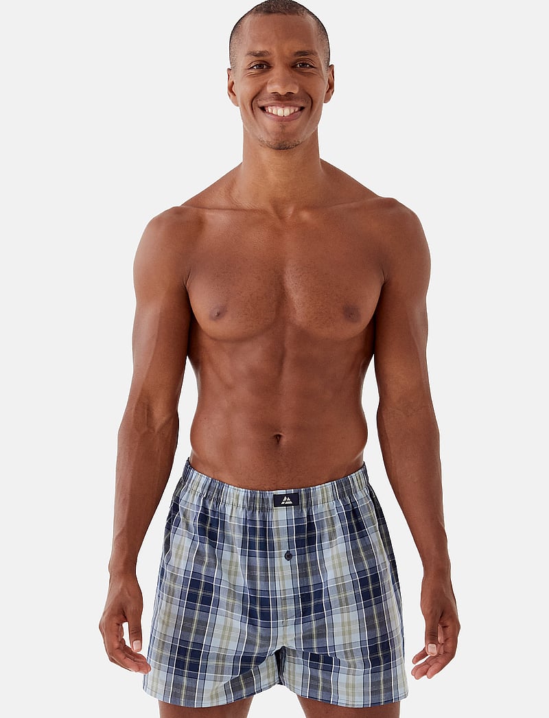 Danish Endurance - Organic Woven Boxers (Men) 4-pack - boxer briefs - assorted blue/stripes mix - 3