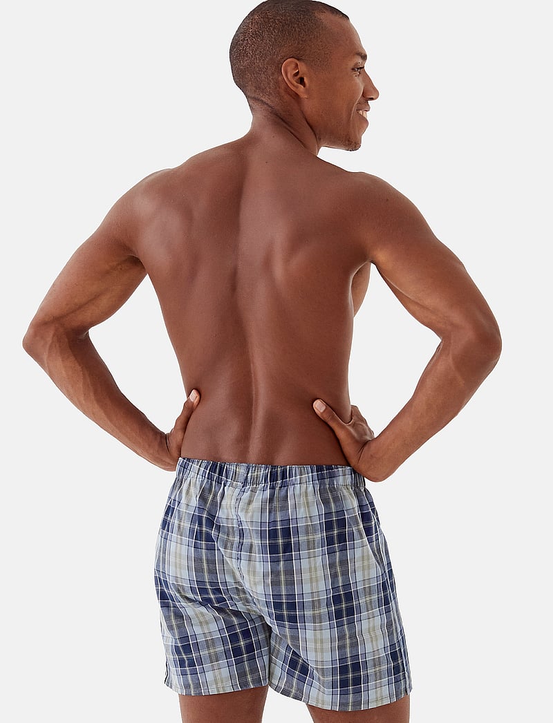 Danish Endurance - Organic Woven Boxers (Men) 4-pack - boxer briefs - assorted blue/stripes mix - 5