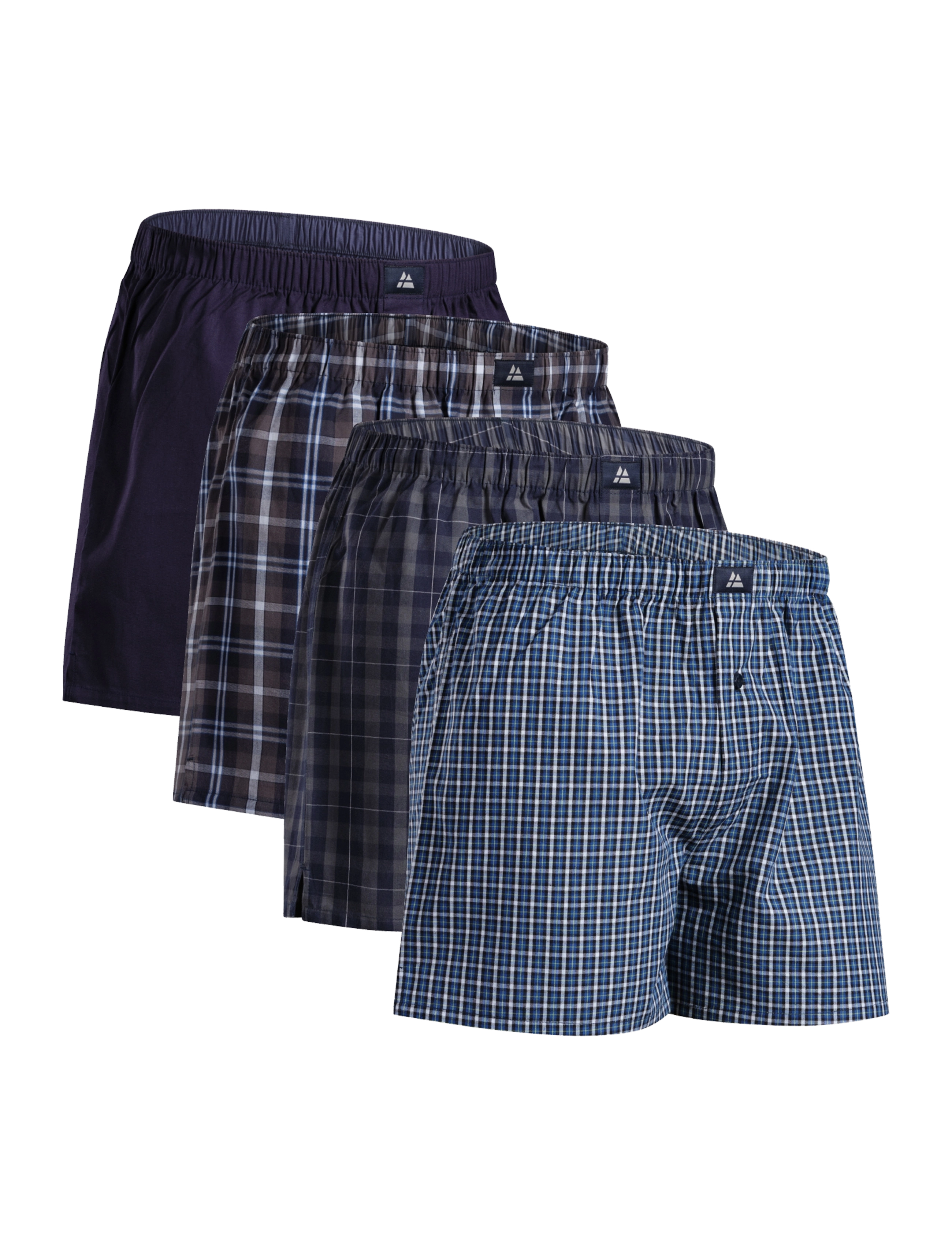 Danish Endurance Organic Woven Boxers (Men) 4-pack - Underwear - ASSORTED BLUE/GREY MIX / multi