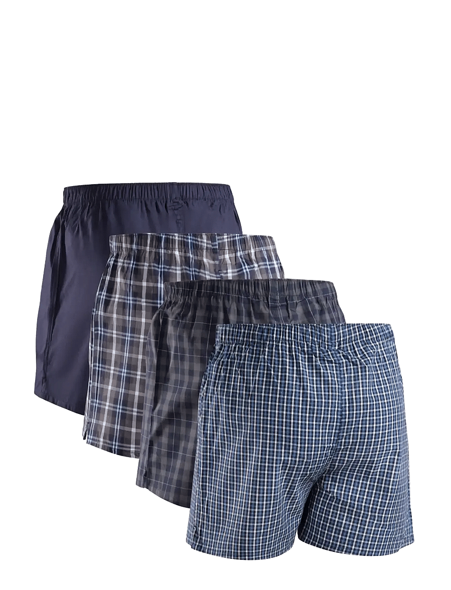 Danish Endurance - Organic Woven Boxers (Men) 4-pack - boxershorts - assorted blue/grey mix - 2