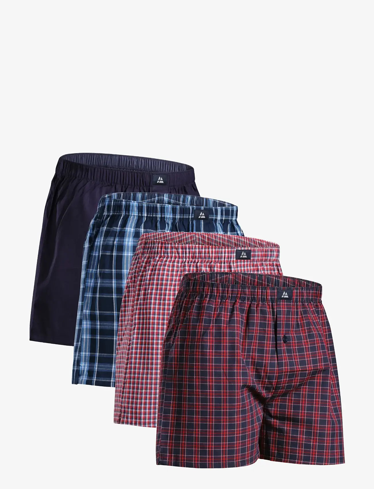 Danish Endurance - Organic Woven Boxers (Men) 4-pack - boxershorts - assorted blue/red mix - 1