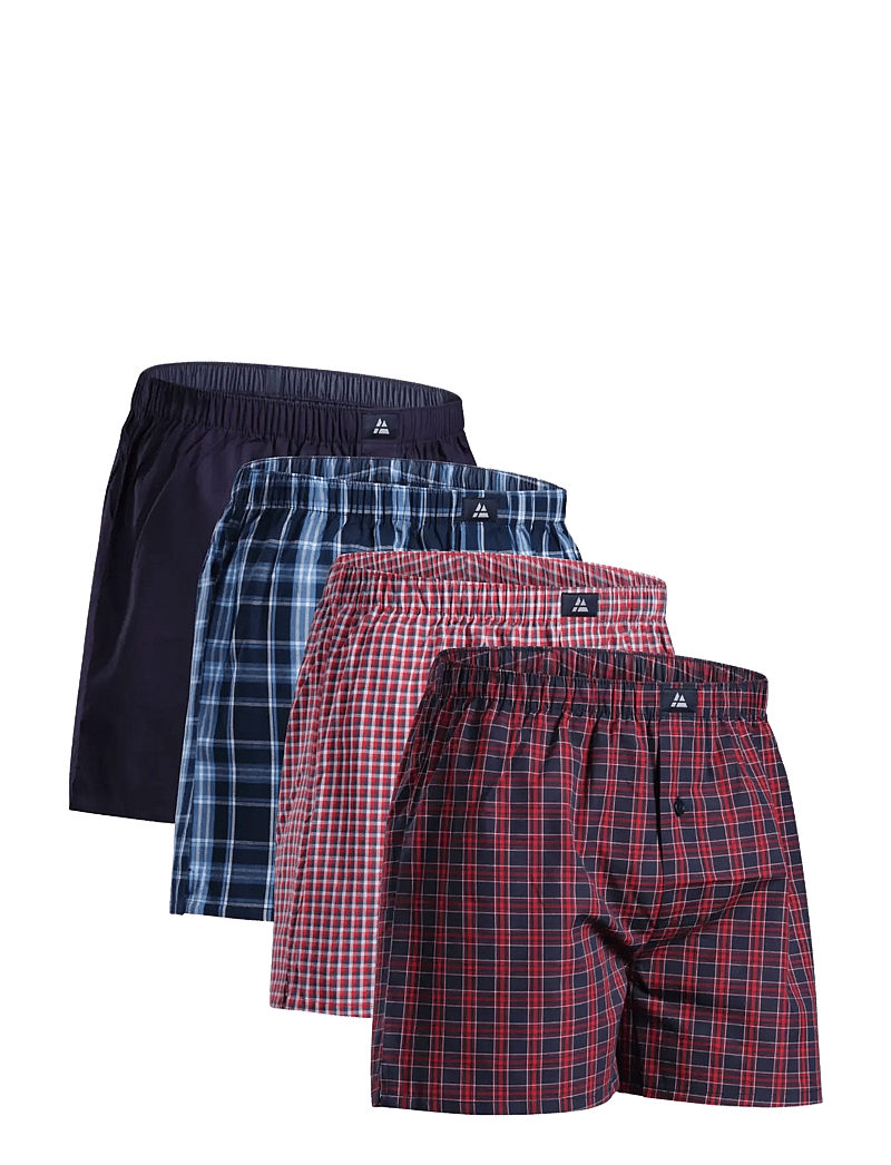Danish Endurance - Organic Woven Boxers (Men) 4-pack - boxershorts - assorted blue/red mix - 1