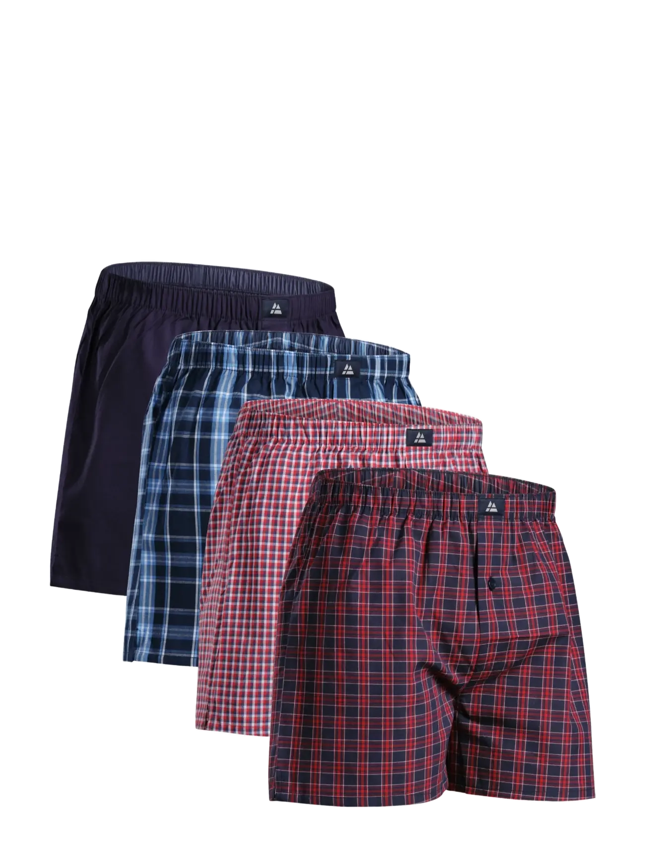 Danish Endurance - Organic Woven Boxers (Men) 4-pack - Šortukai - assorted blue/red mix - 1