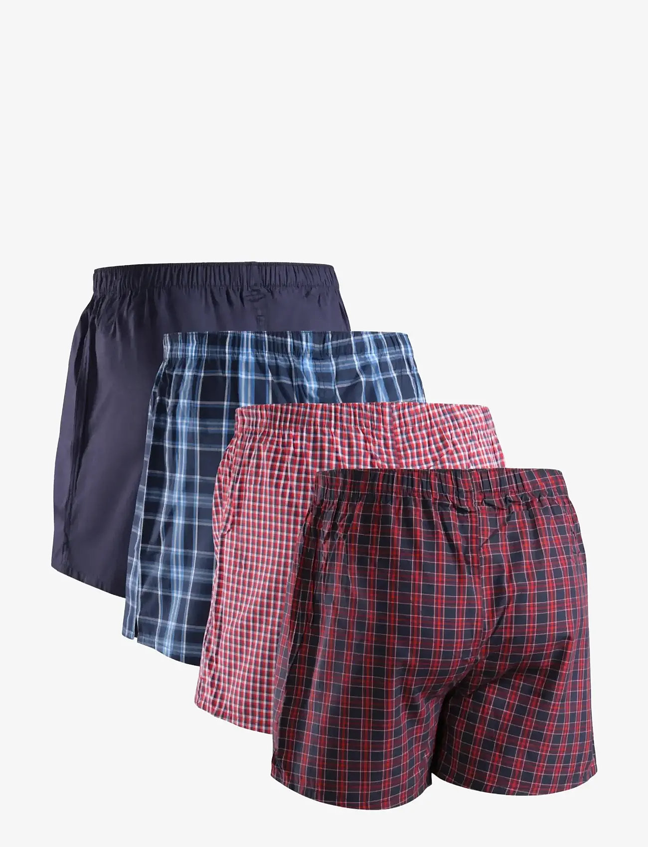 Danish Endurance - Organic Woven Boxers (Men) 4-pack - boxershorts - assorted blue/red mix - 2