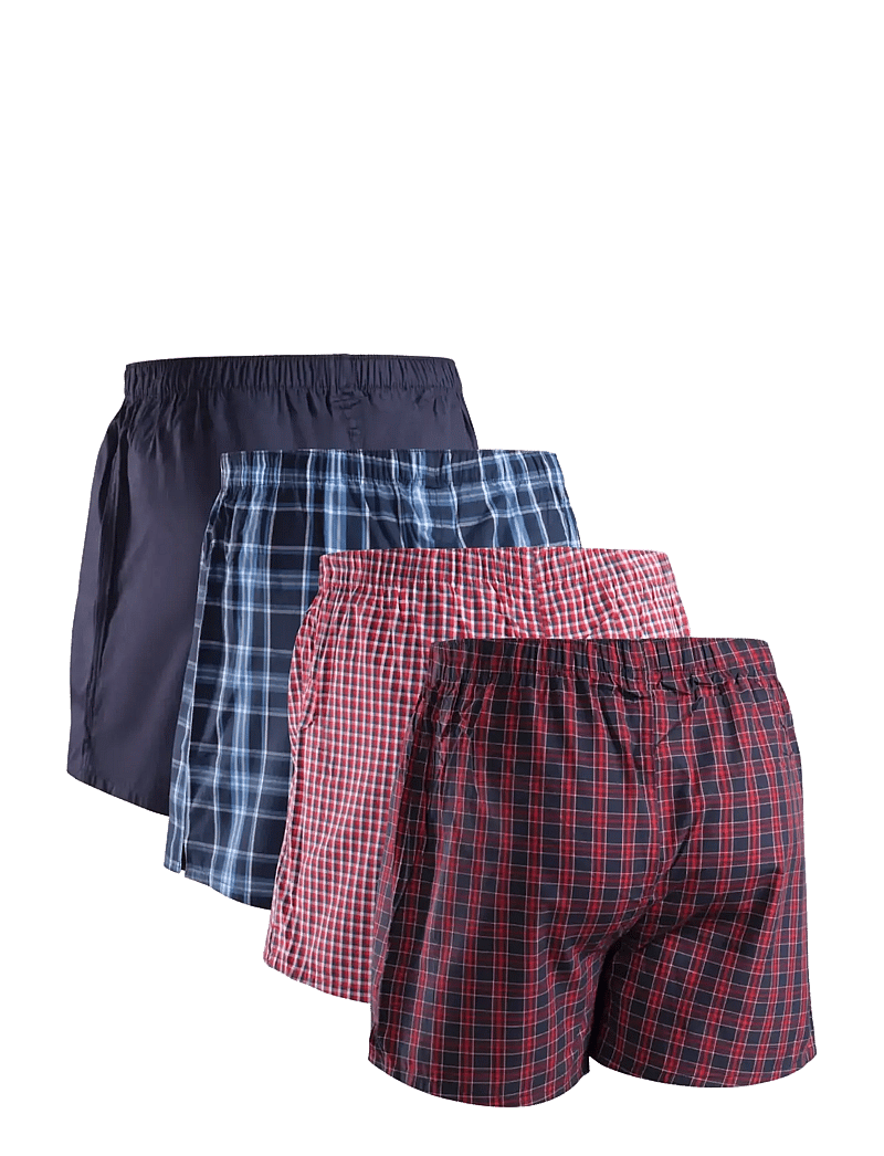 Danish Endurance - Organic Woven Boxers (Men) 4-pack - boxershorts - assorted blue/red mix - 2