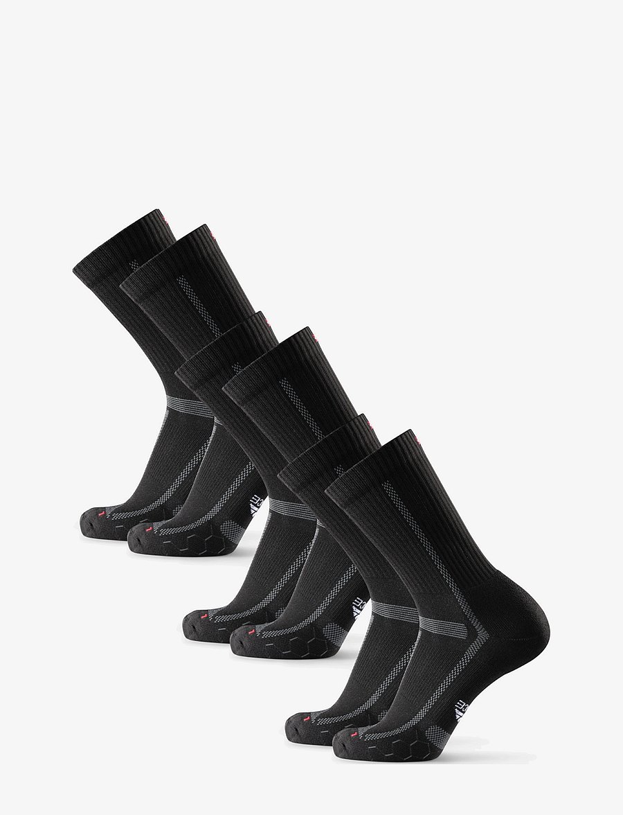 Danish Endurance - Long Distance Running Crew Socks 3-pack - Íþróttasokkar - black/grey - 3