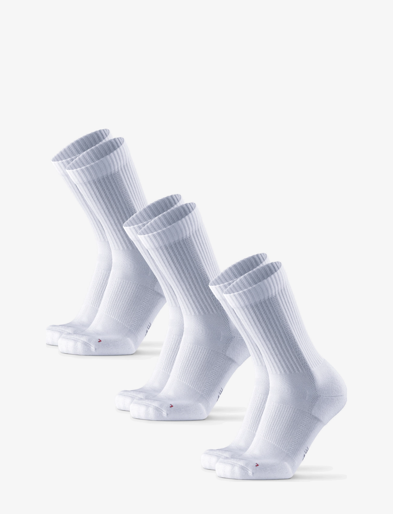 Dänisch ENDURANCE Long Distance Running Crew Socken 3-Pack Weiß - 39-42 - Damen