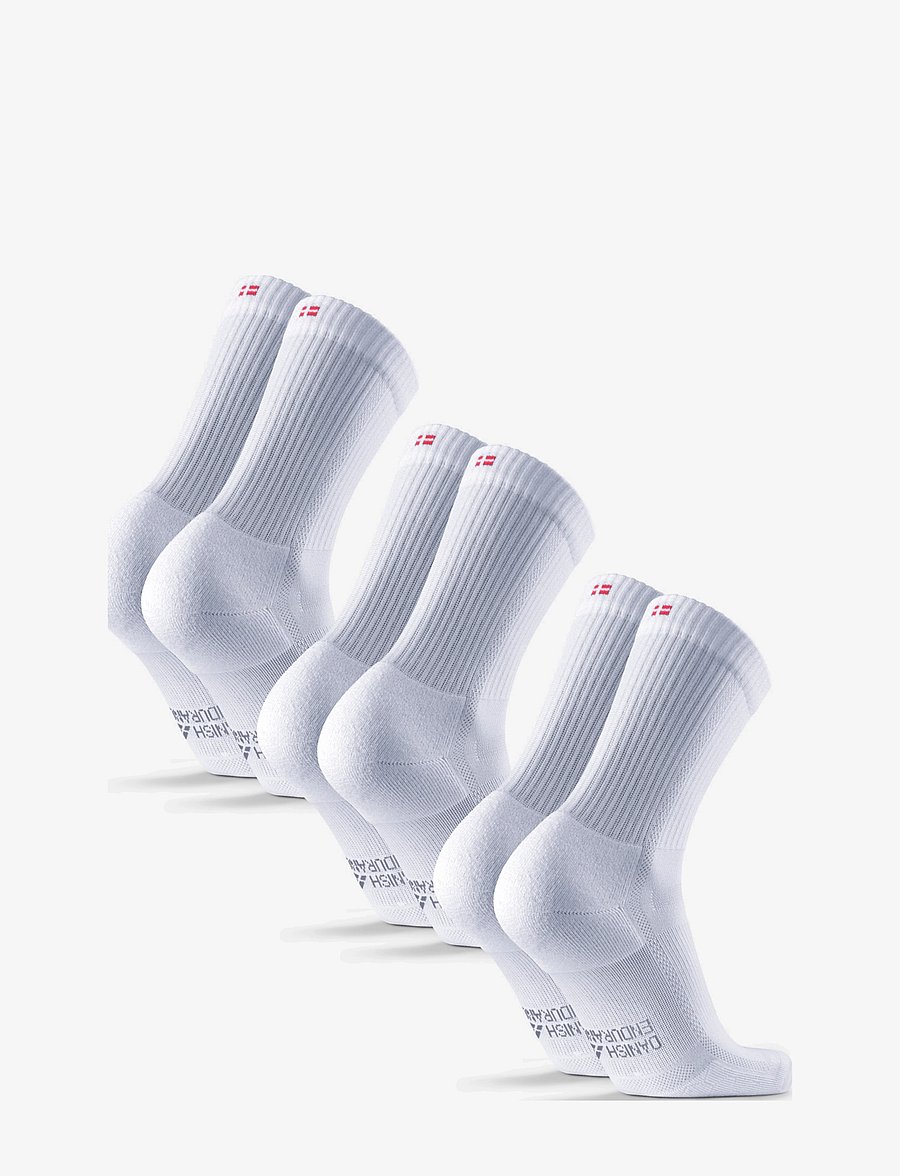 Danish Endurance - Long Distance Running Crew Socks 3-pack - strümpfe - white - 2