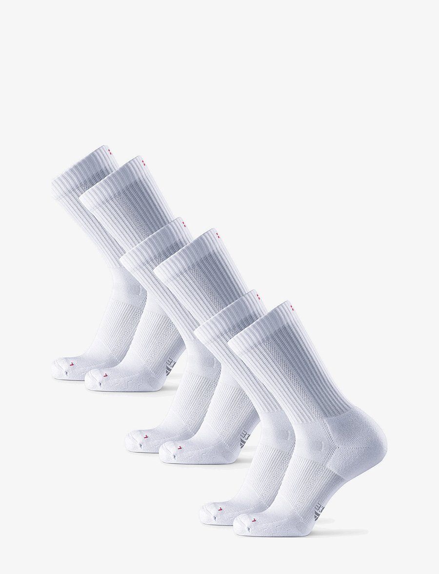 Danish Endurance - Long Distance Running Crew Socks 3-pack - strümpfe - white - 3