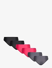 Danish Endurance - Women's Invisible Bikini 6-pack - sømløse truser - multicolor (2x black, 2x grey, 2x pink) - 6