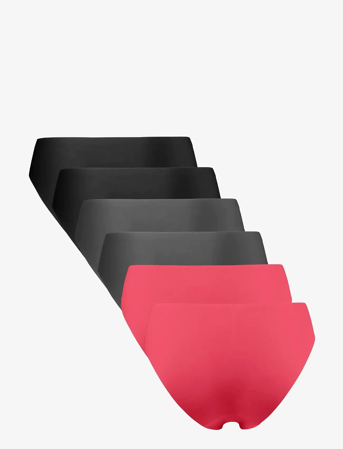 Danish Endurance - Women's Invisible Bikini - underkläder - multicolor (2x black, 2x grey, 2x pink) - 2