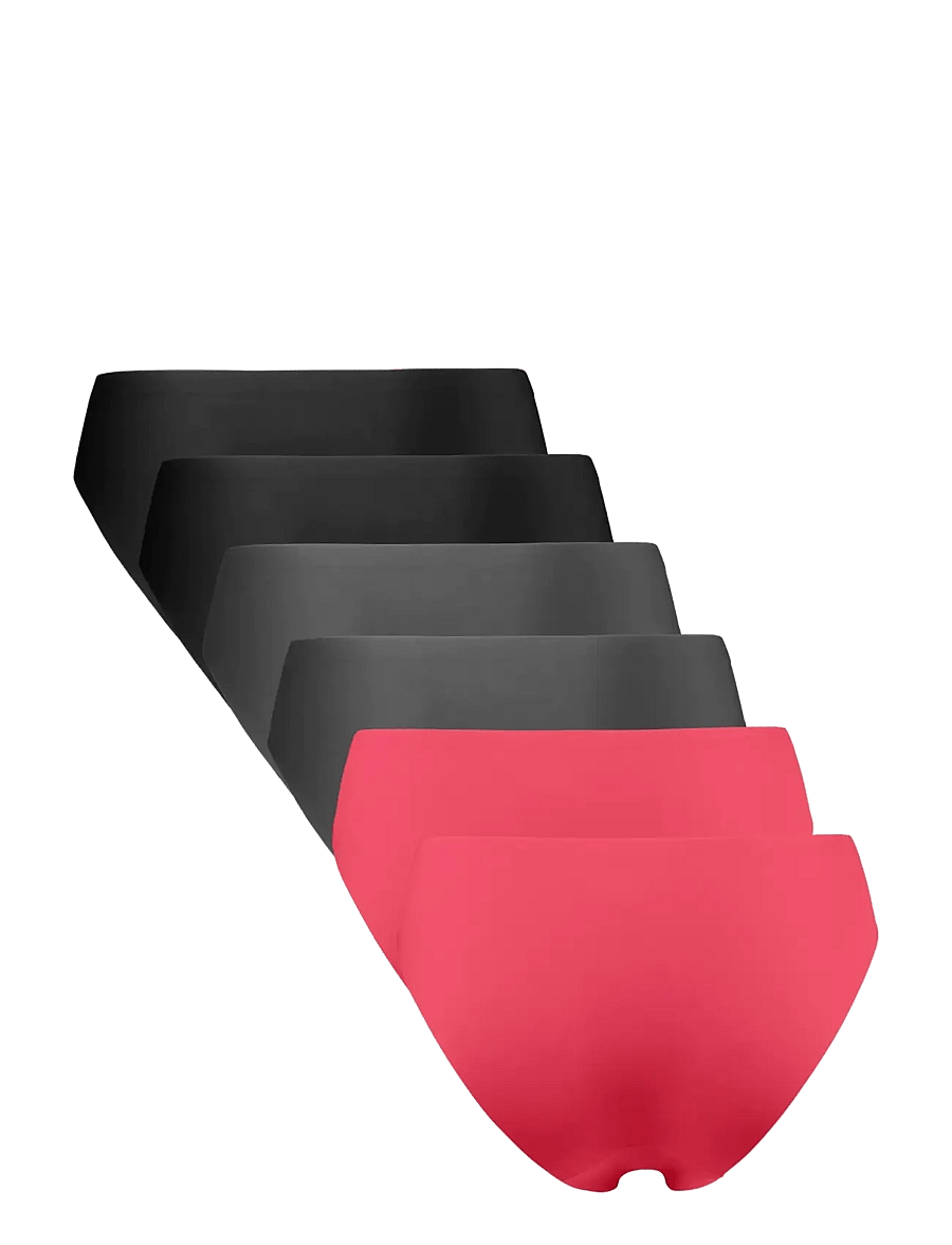 Danish Endurance - Invisible Bikini (Women) 6-pack - undertøj og sokker - multicolor (2x black, 2x grey, 2x pink) - 2