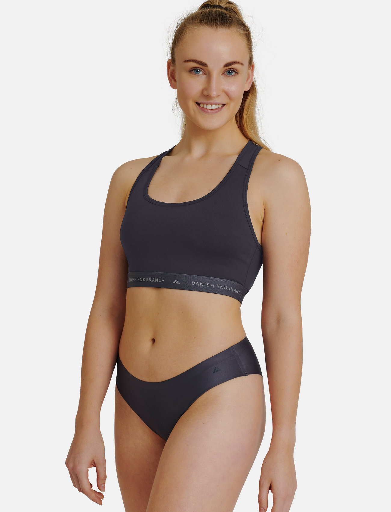 Danish Endurance - Women's Invisible Bikini 6-pack - sømløse truser - multicolor (2x black, 2x grey, 2x pink) - 1