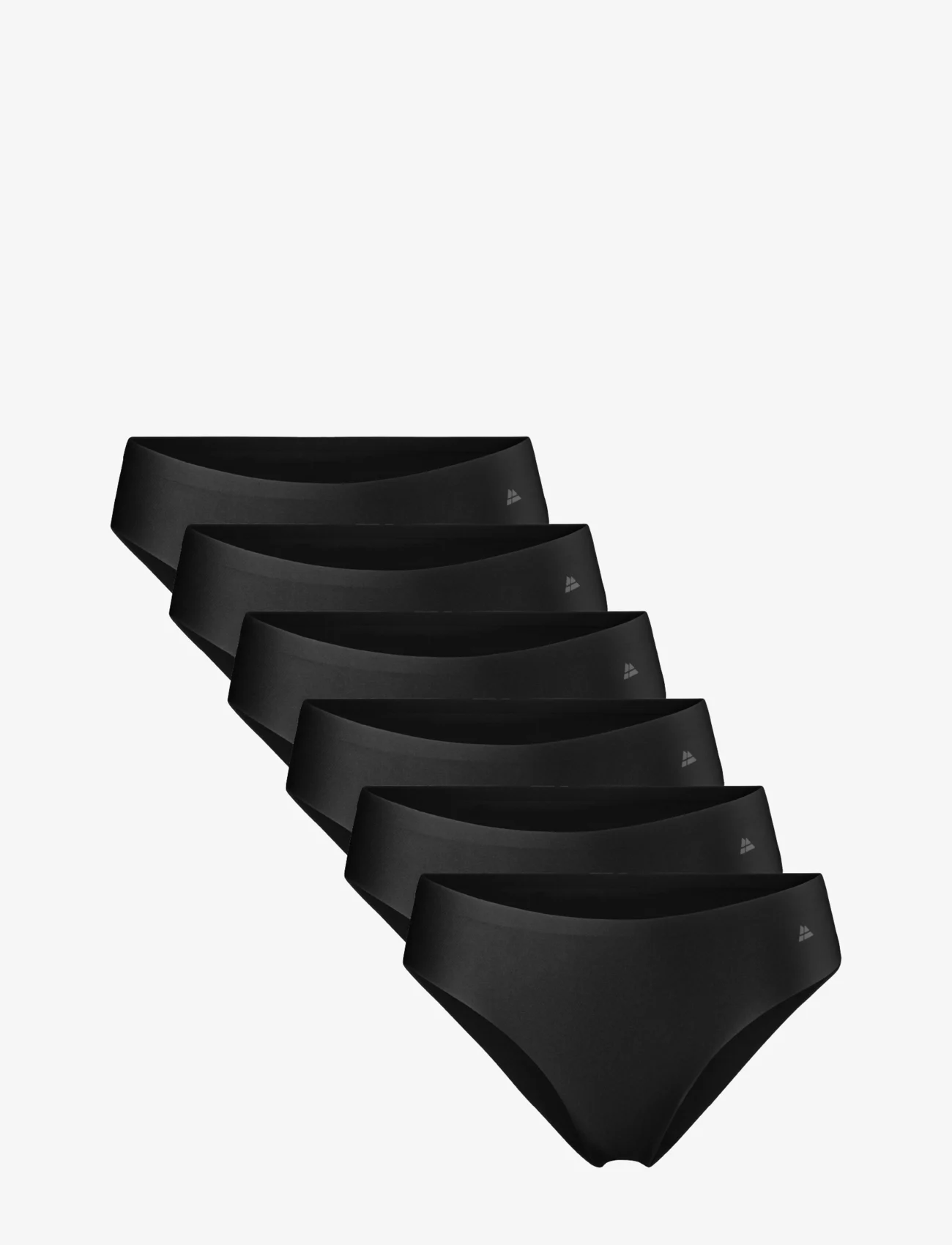 Danish Endurance - Women's Invisible Bikini 6-pack - nahtlose slips - black - 1