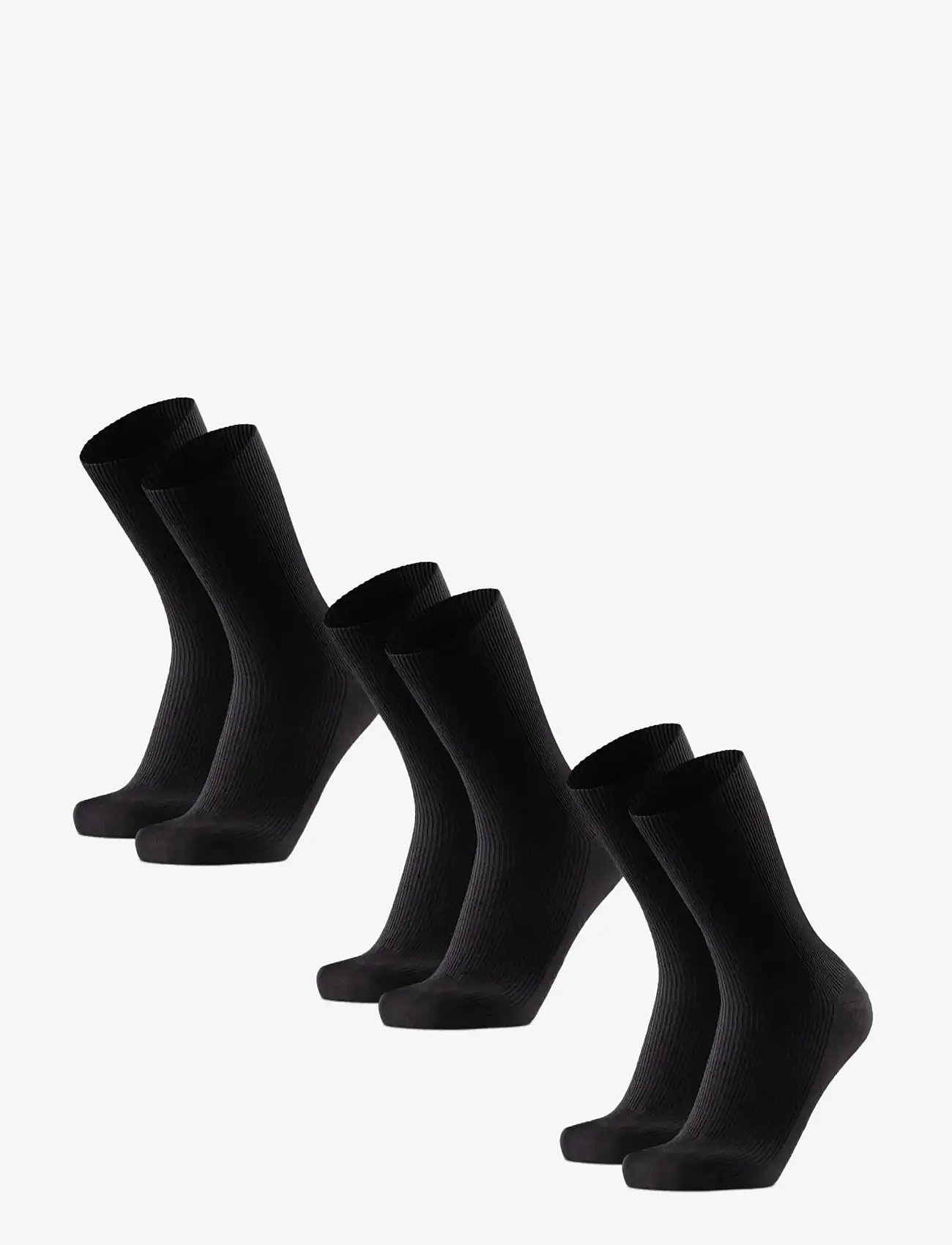 Danish Endurance - Bamboo Soft Top Socks 3-pack - träningsstrumpor - black - 1