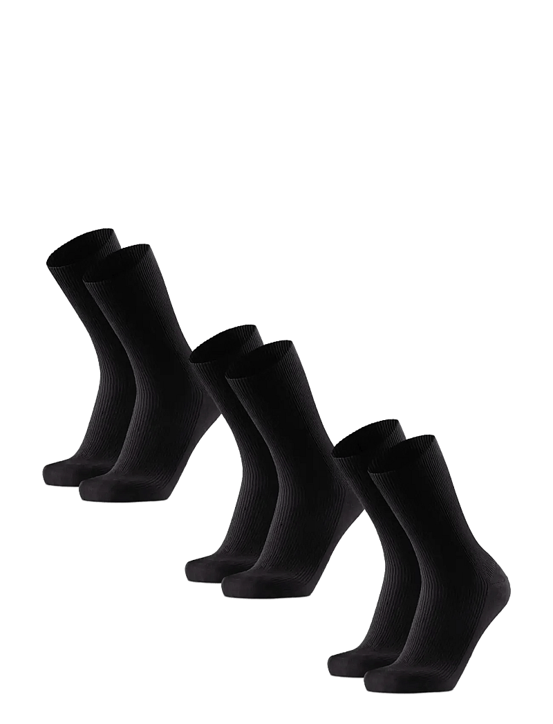 Danish Endurance - Bamboo Soft Top Socks 3-pack - träningsstrumpor - black - 1