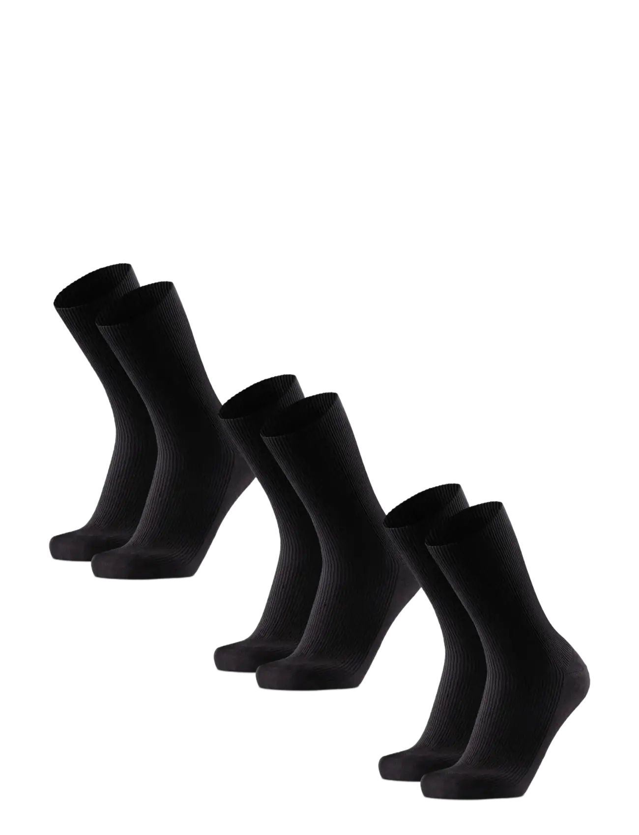 Danish Endurance Bamboo Soft Top Socks 3-pack - Underwear - BLACK / black