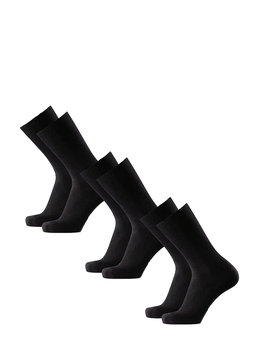 Danish Endurance - Bamboo Soft Top Socks 3-pack - strümpfe - black - 3