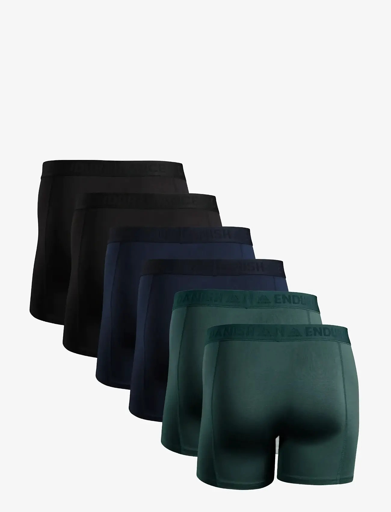 Danish Endurance - Sports Trunks (Men) 6-pack - boxers - multicolor (2x black, 2x blue, 2x green) - 1