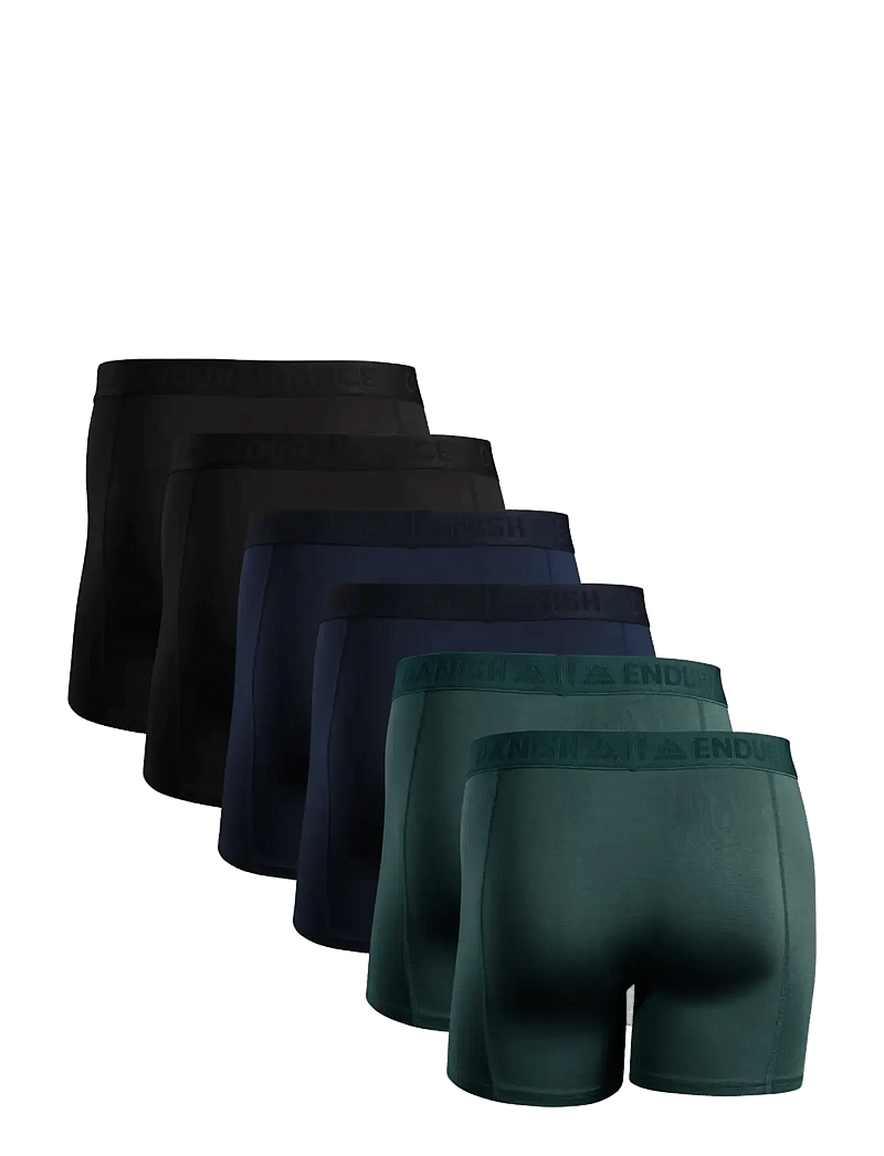Danish Endurance - Sports Trunks (Men) 6-pack - boxershorts - multicolor (2x black, 2x blue, 2x green) - 1