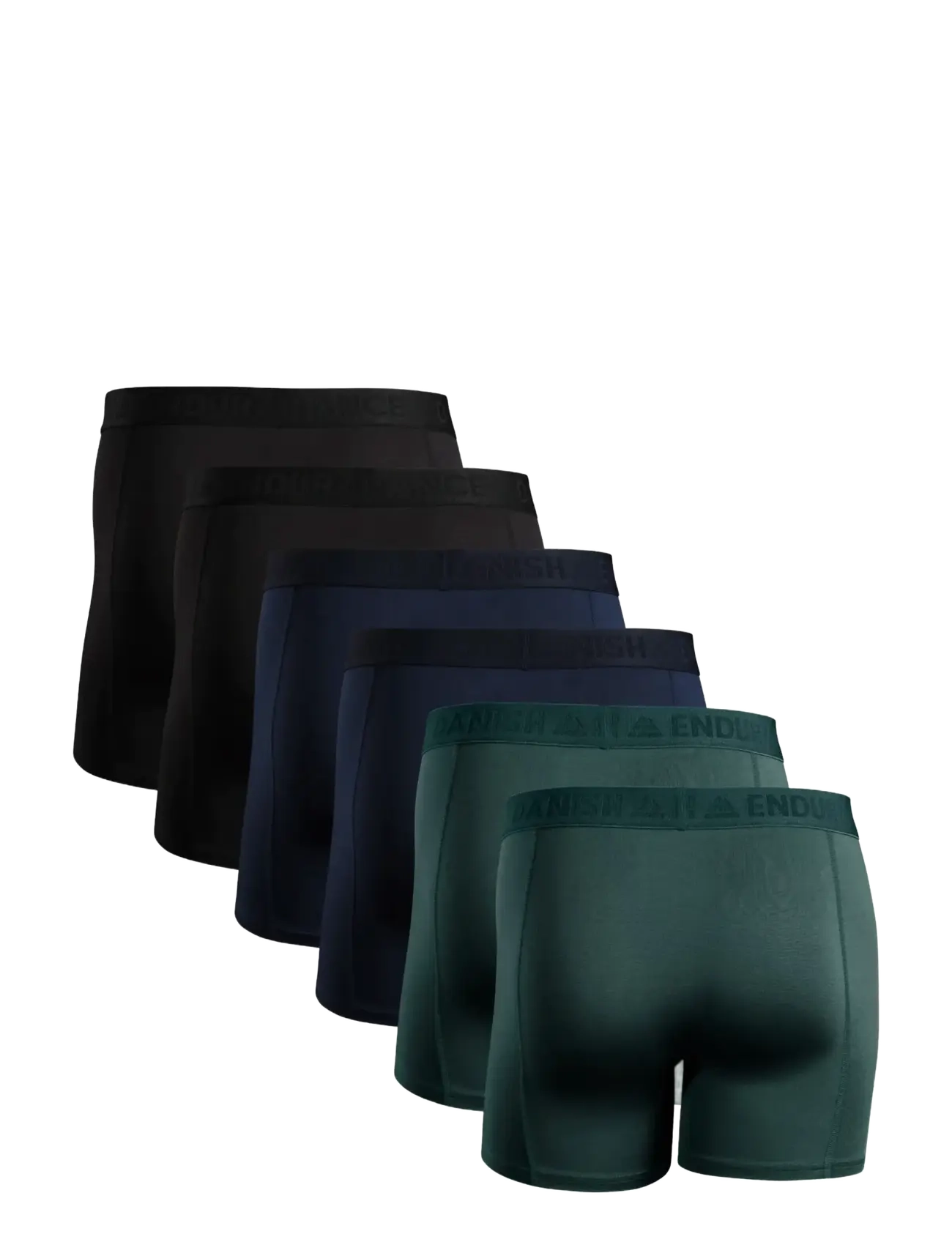 Danish Endurance - Sports Trunks (Men) 6-pack - boxershorts - multicolor (2x black, 2x blue, 2x green) - 1