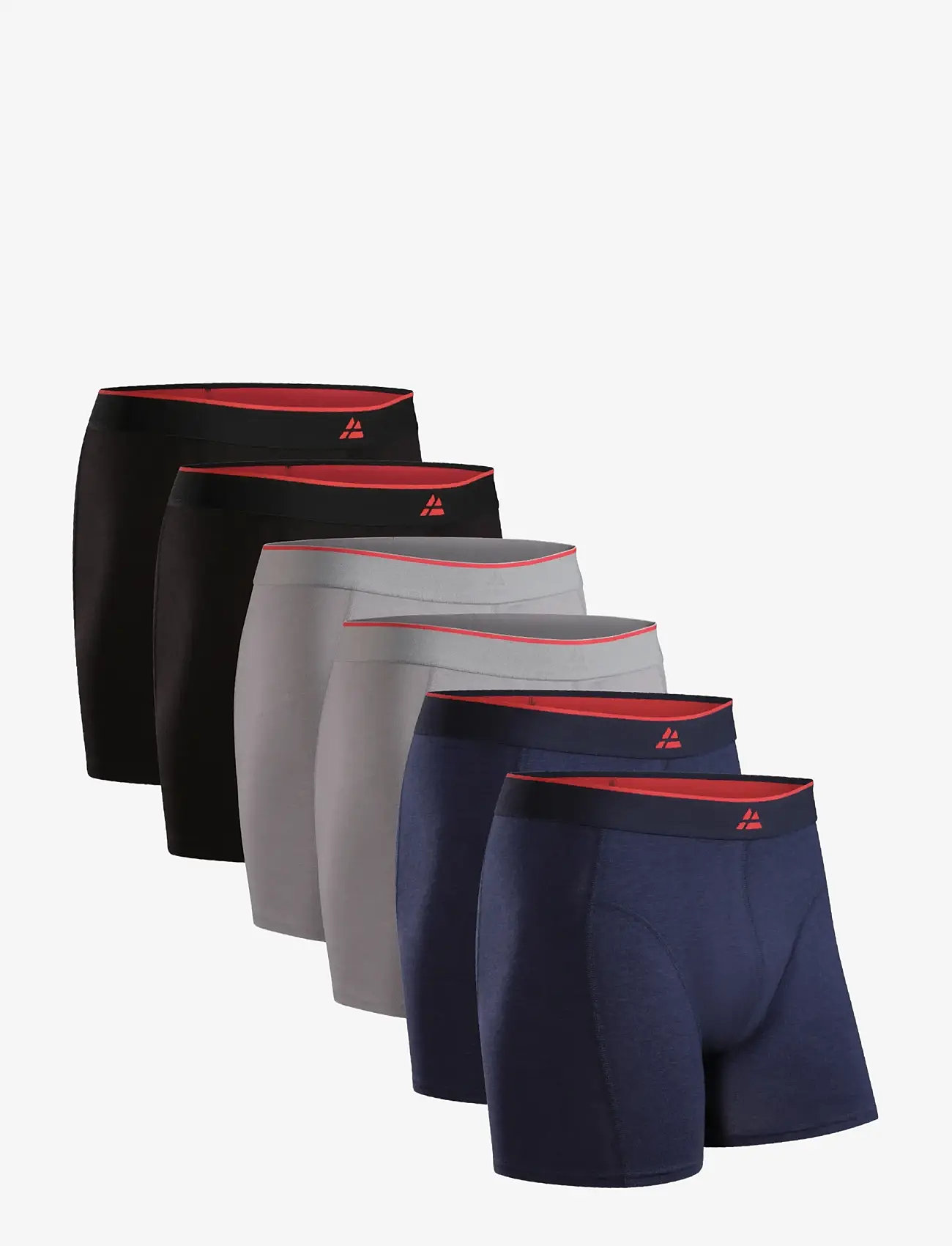 Danish Endurance - Bamboo Trunks (Men) 6-pack - boxershorts - mc (2xblack, 2xgrey, 2xnavy blue) - 1