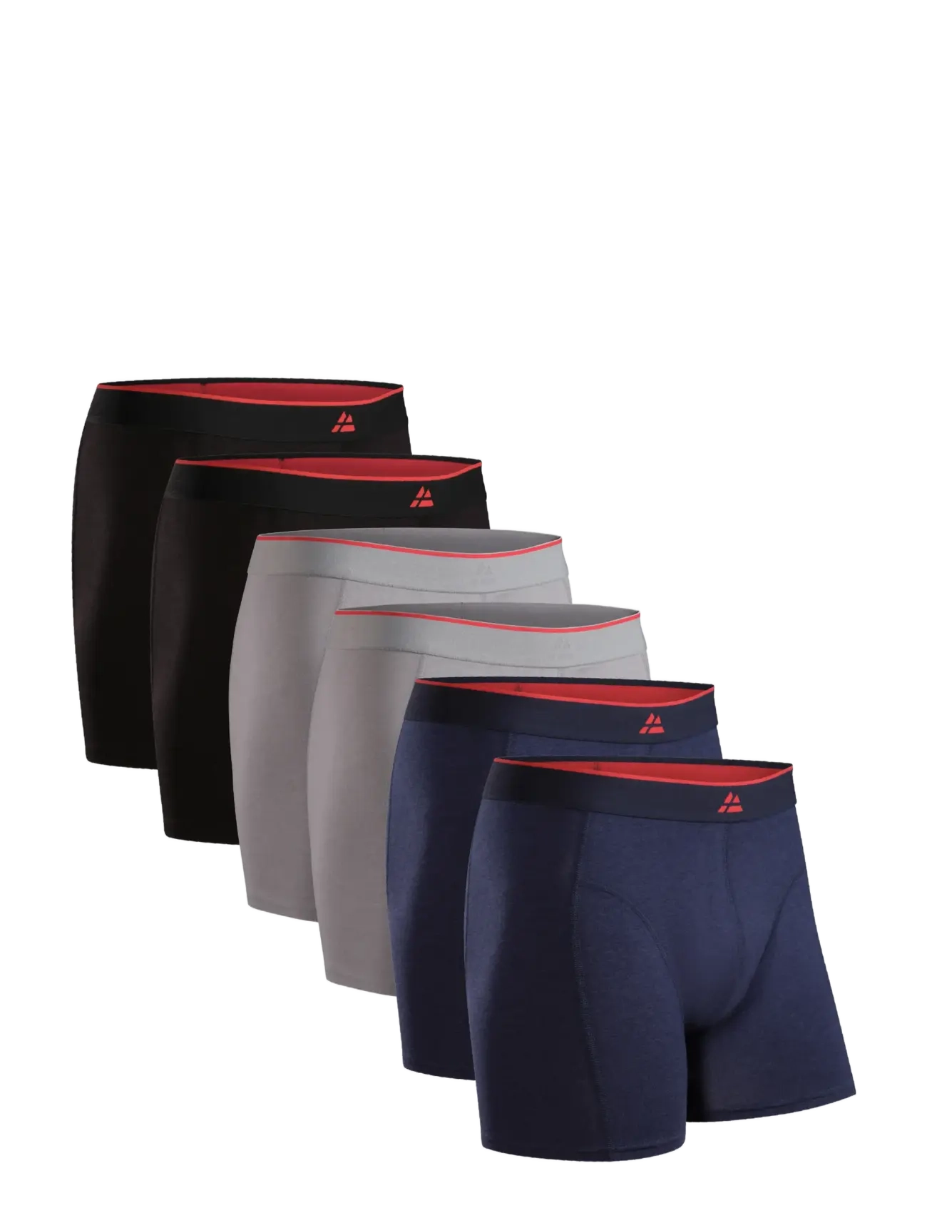 Danish Endurance Bamboo Trunks (Men) 6-pack - Undertøy - MC (2XBLACK, 2XGREY, 2XNAVY BLUE) / multi