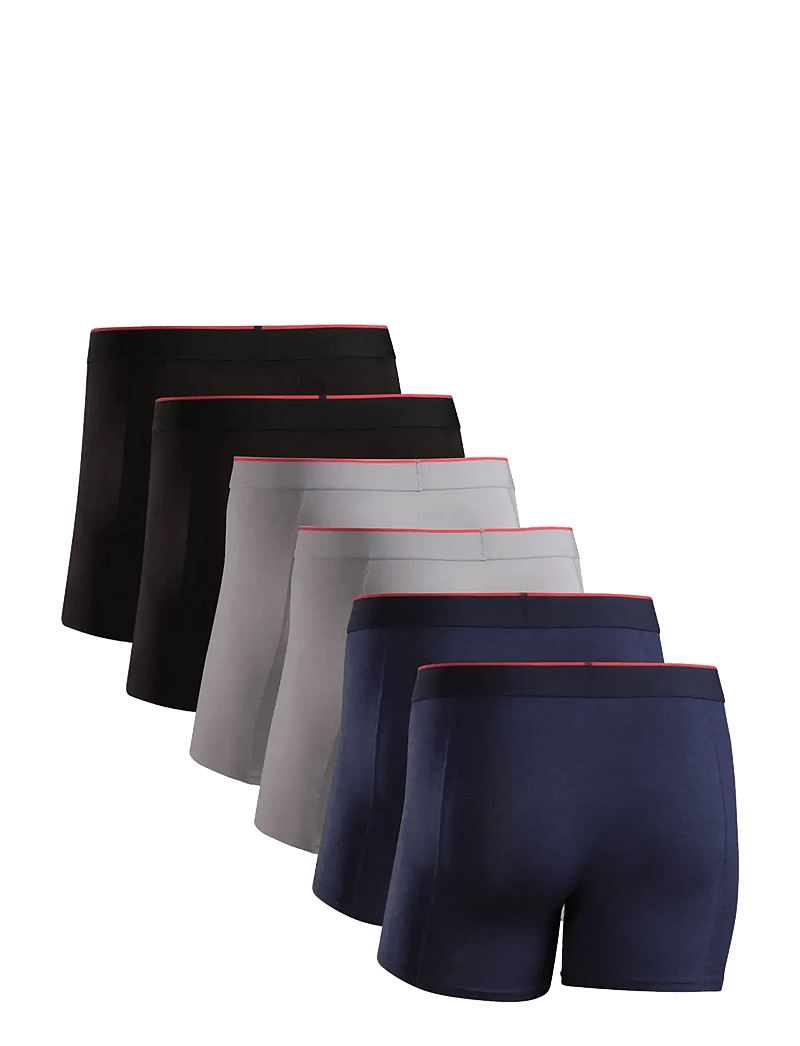Danish Endurance - Bamboo Trunks (Men) 6-pack - boxershorts - mc (2xblack, 2xgrey, 2xnavy blue) - 2