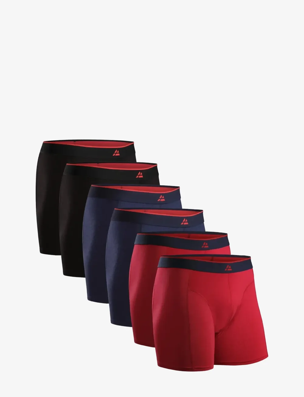Danish Endurance - Men's Bamboo Trunks - boxer briefs - mc (2xblack, 2xred, 2xnavy blue) - 1