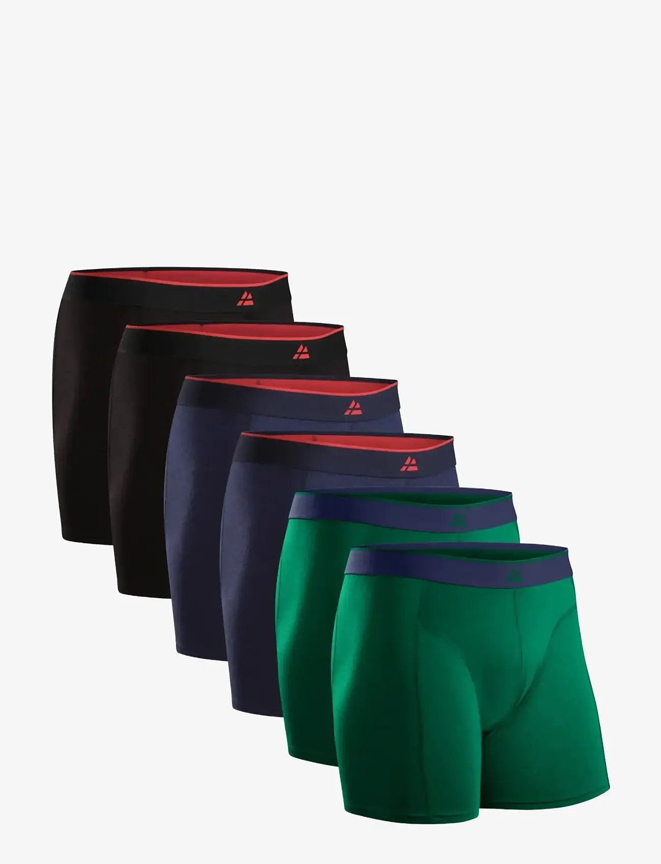 Danish Endurance - Bamboo Trunks (Men) 6-pack - boxerkalsonger - mc (2xblack, 2xnavy blue, 2xgreen) - 1