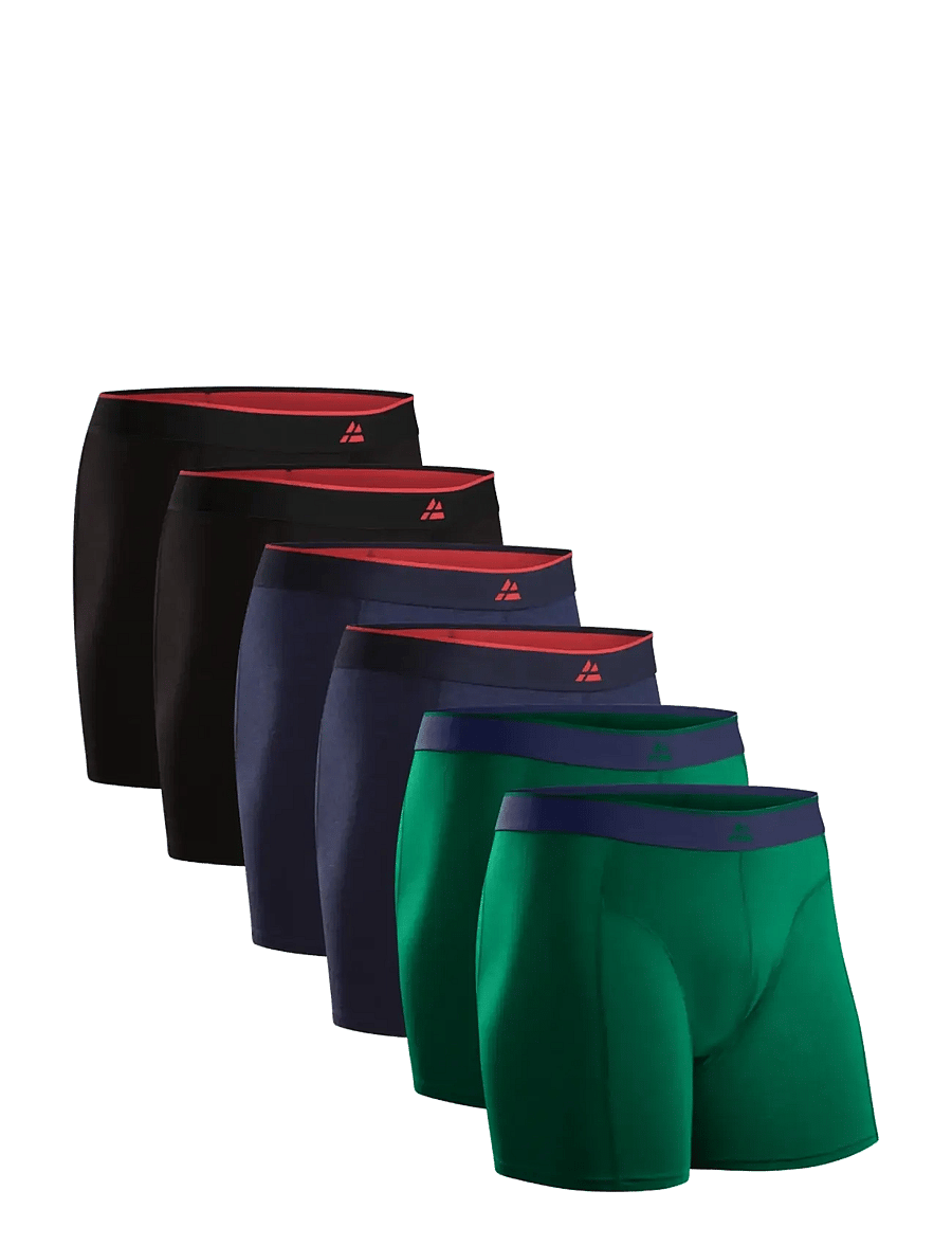 Danish Endurance - Bamboo Trunks (Men) 6-pack - boxershorts - mc (2xblack, 2xnavy blue, 2xgreen) - 1