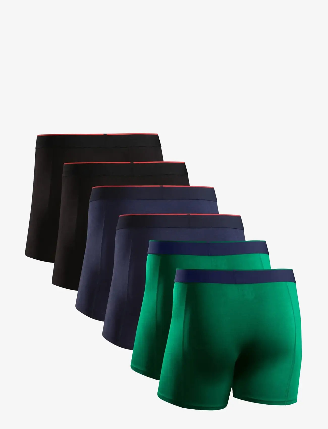 Danish Endurance - Bamboo Trunks (Men) 6-pack - boxerkalsonger - mc (2xblack, 2xnavy blue, 2xgreen) - 2