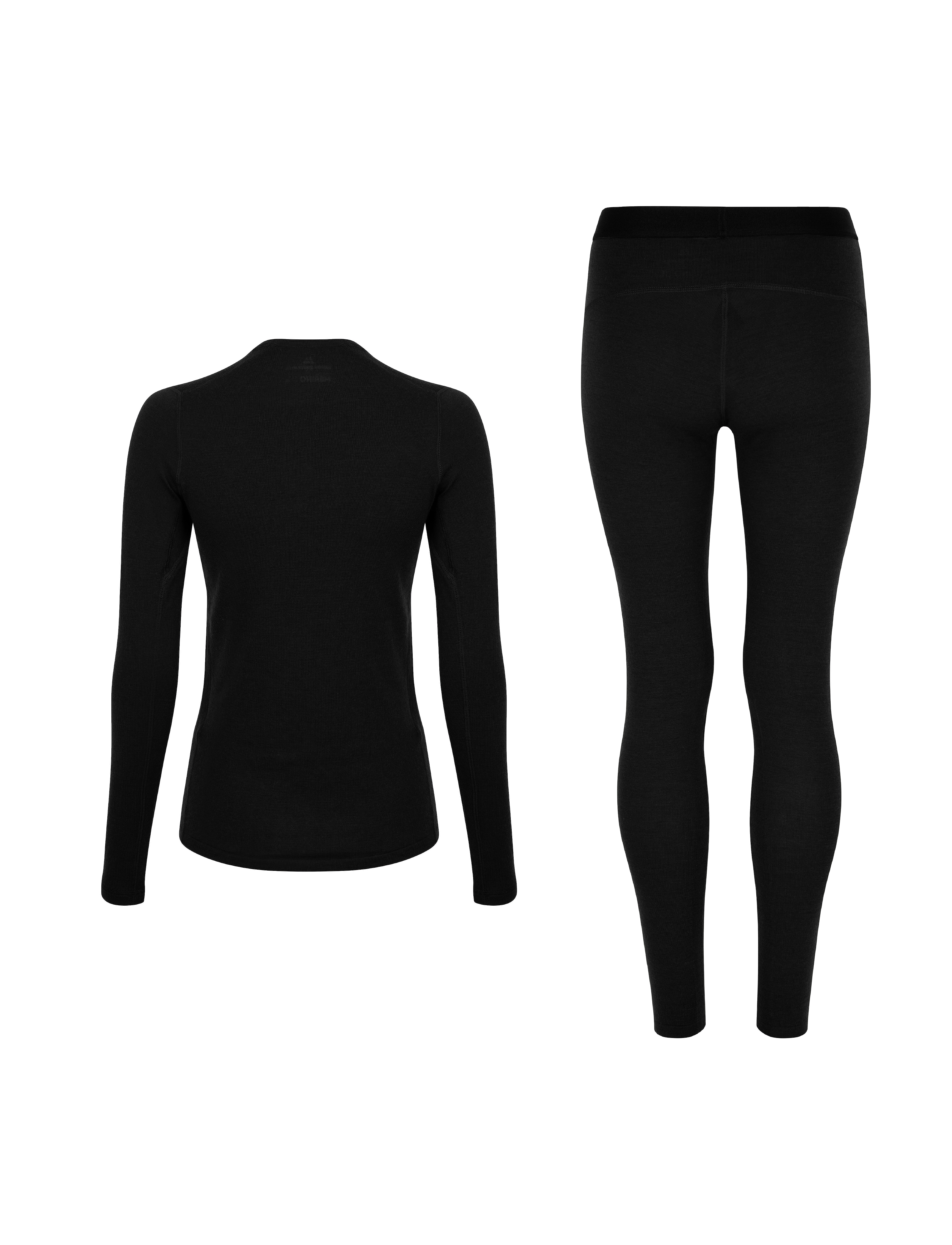 Danish Endurance Women's Merino Baselayer Set - Kläder - BLACK / black