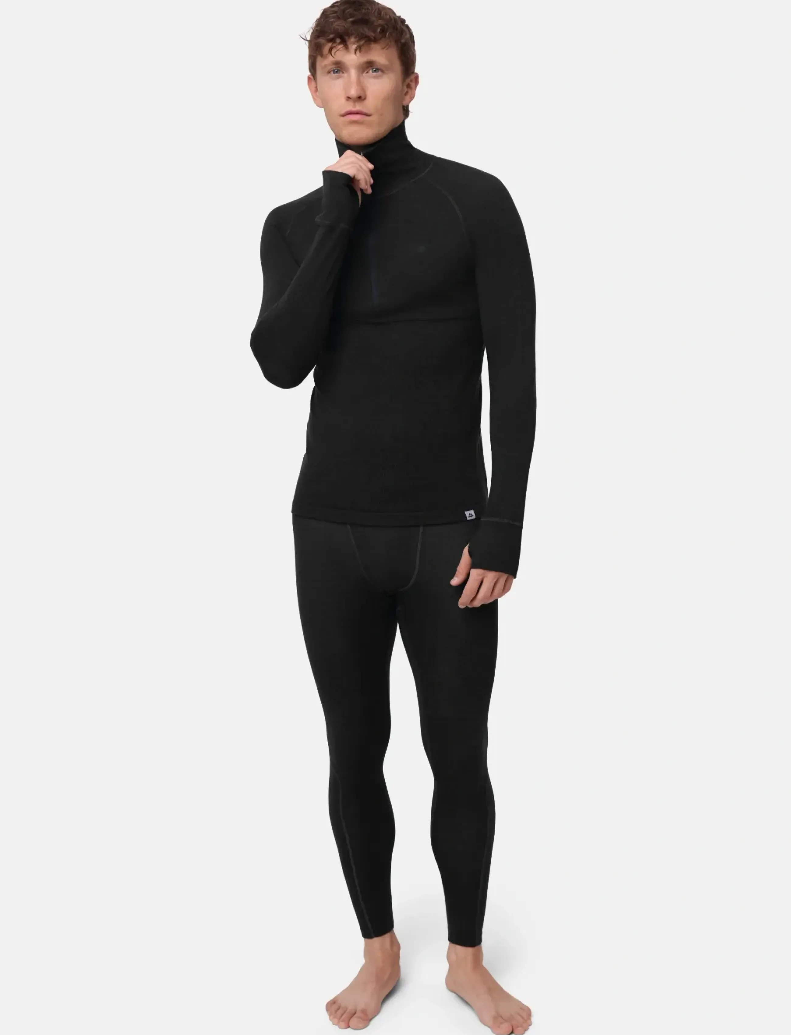 Danish Endurance - Core Merino Half Zip Baselayer Shirt (Men) 1-pack - black - 4