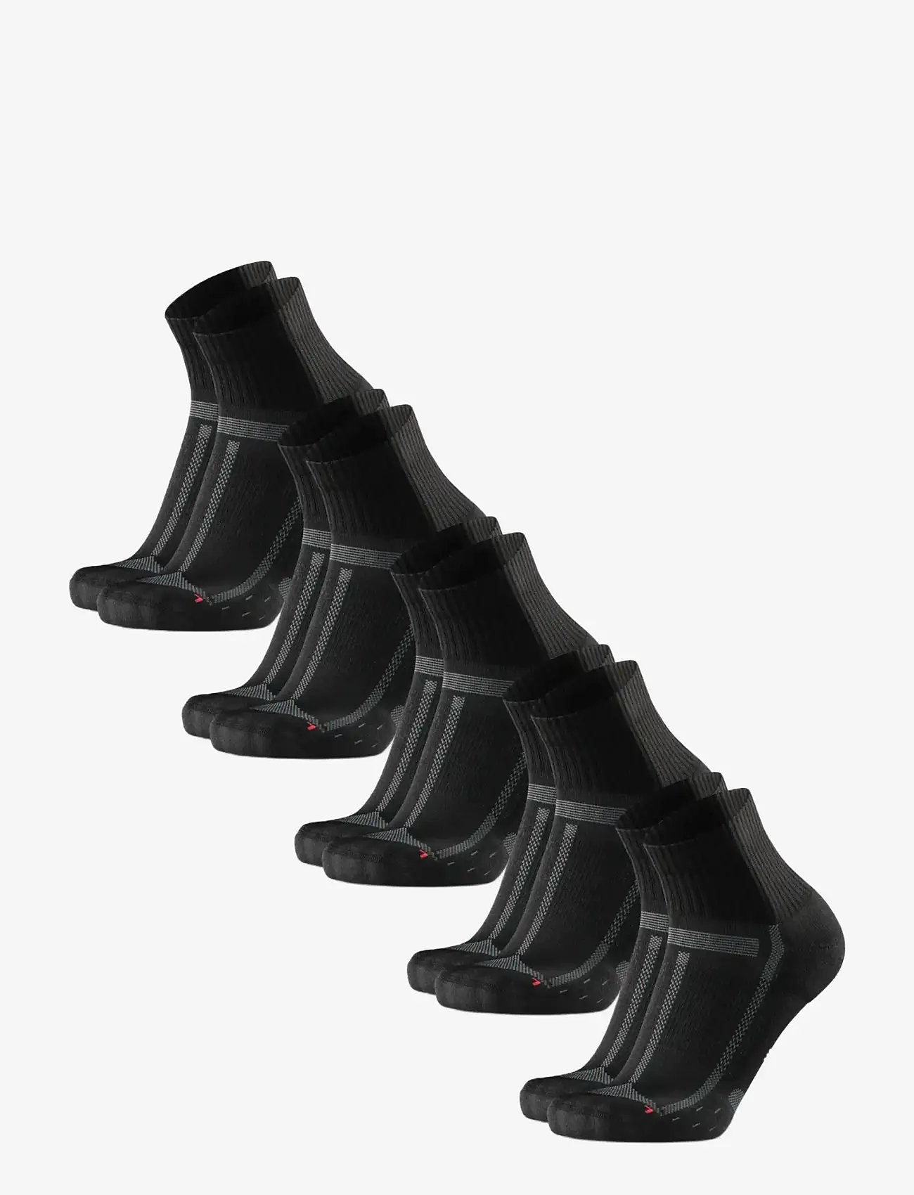Danish Endurance - Long Distance Running Quarter Socks 5-pack - spordisokid - black/grey - 1