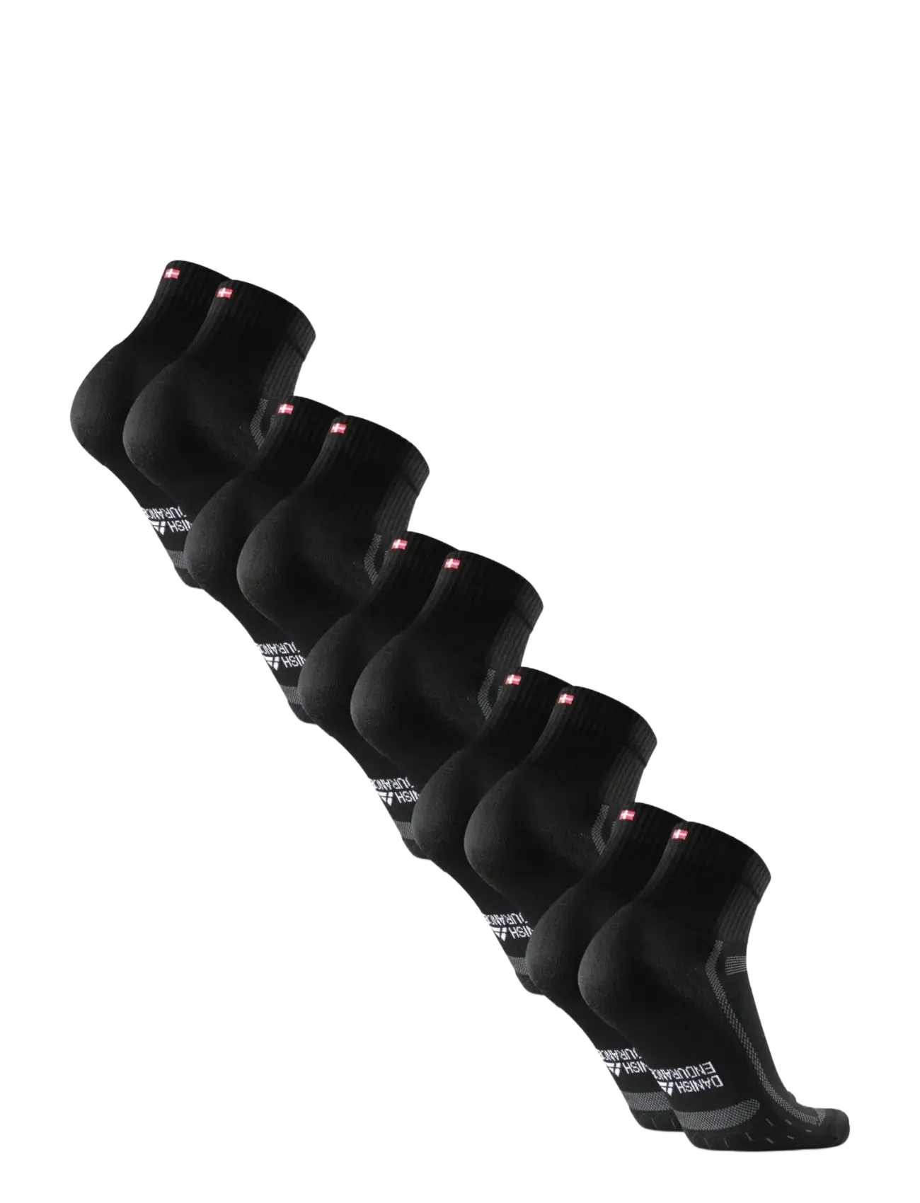 Danish Endurance - Long Distance Running Quarter Socks 5-pack - träningsstrumpor - black/grey - 2