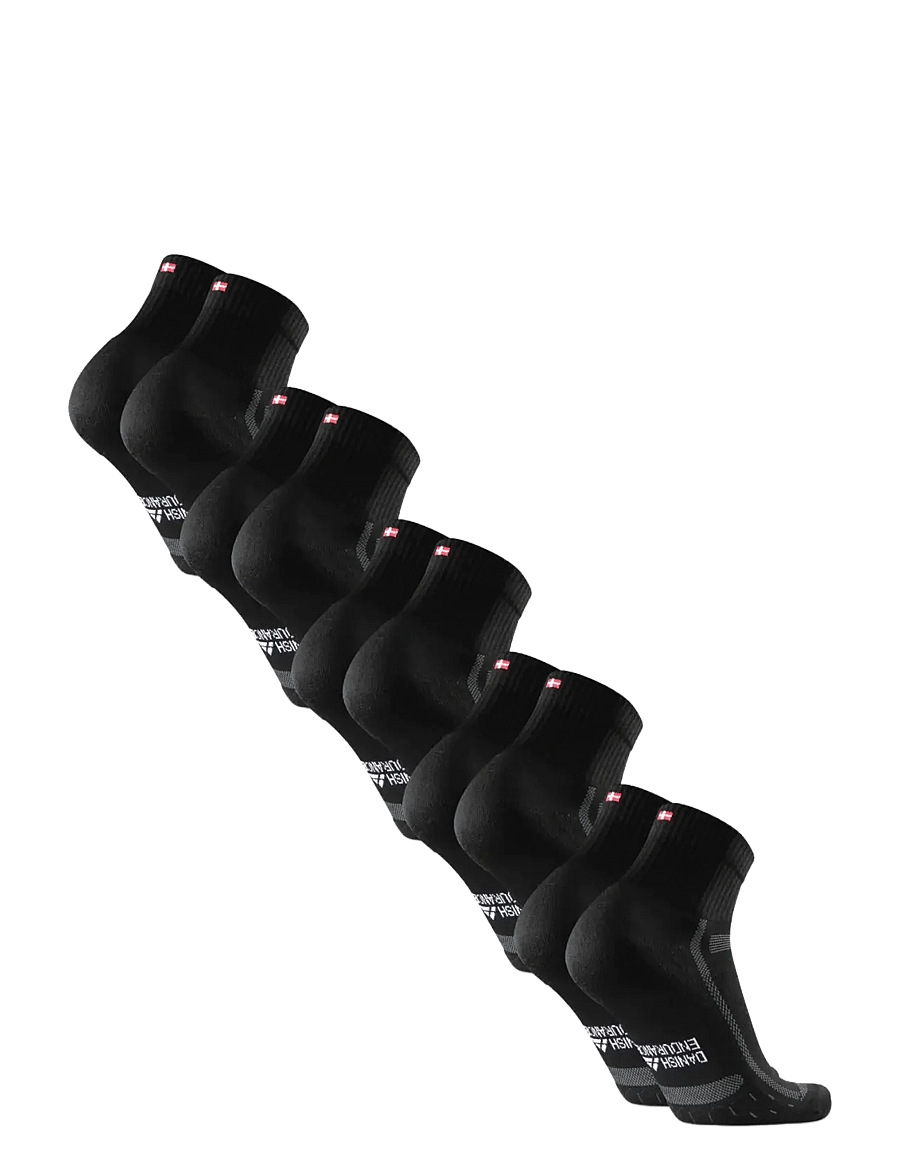 Danish Endurance - Long Distance Running Quarter Socks 5-pack - träningsstrumpor - black/grey - 2