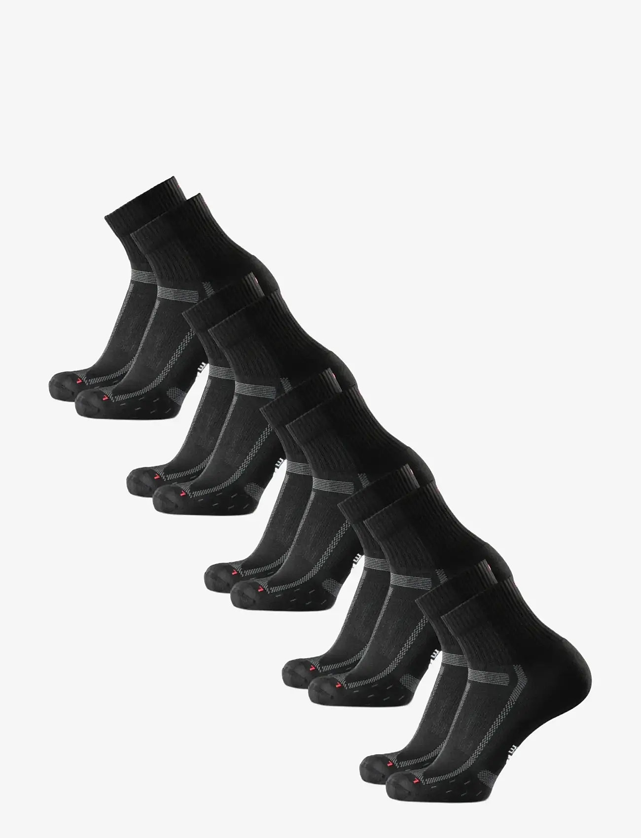 Danish Endurance - Long Distance Running Quarter Socks 5-pack - spordisokid - black/grey - 3