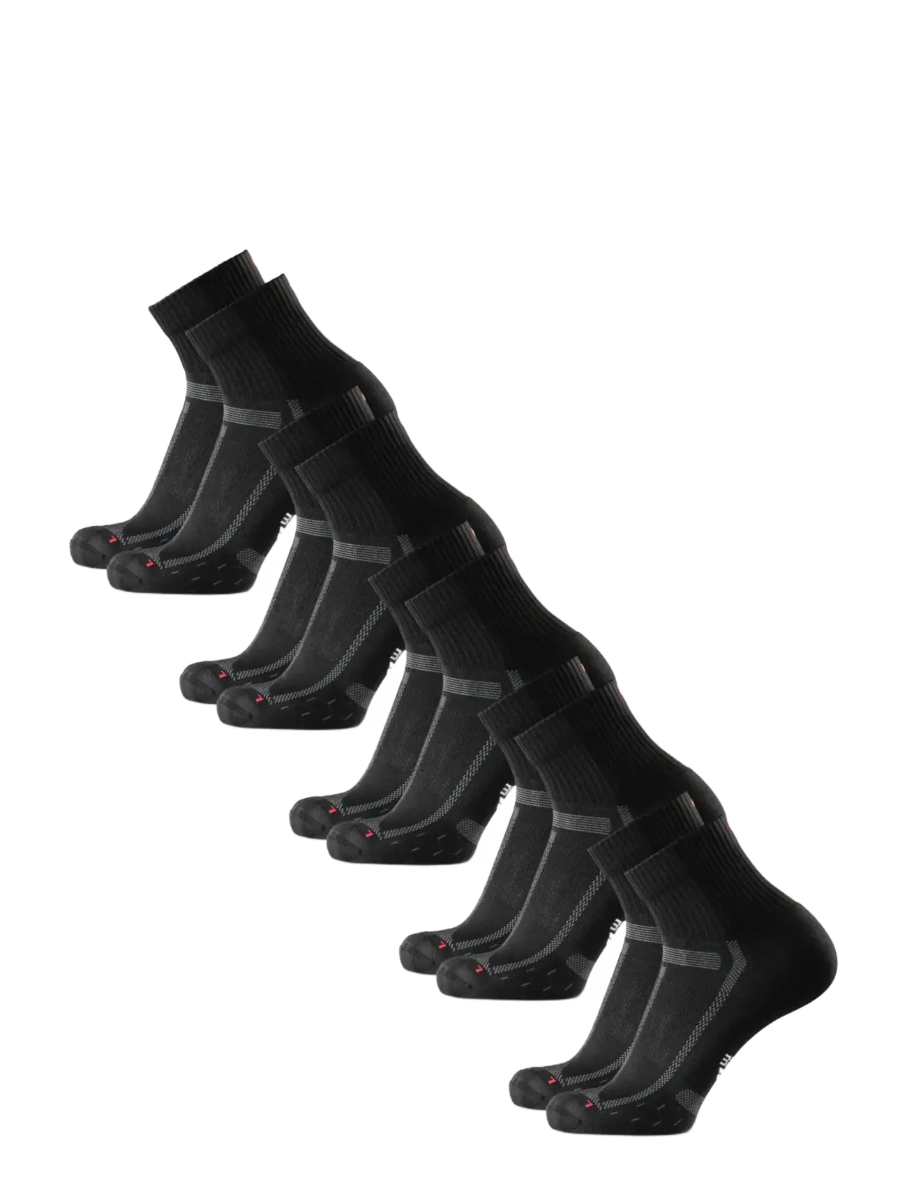 Danish Endurance - Long Distance Running Quarter Socks 5-pack - träningsstrumpor - black/grey - 3