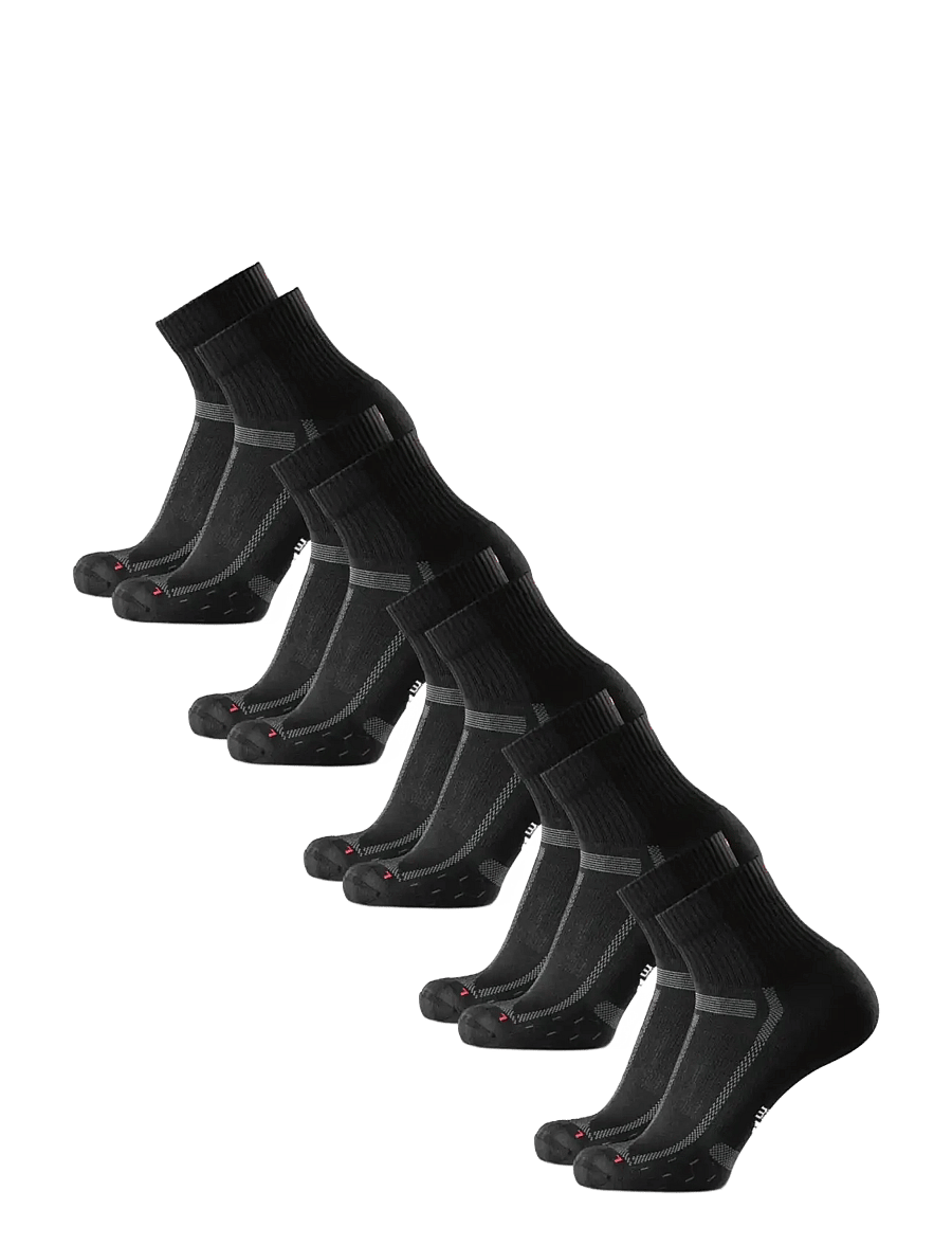 Danish Endurance - Long Distance Running Quarter Socks 5-pack - träningsstrumpor - black/grey - 3